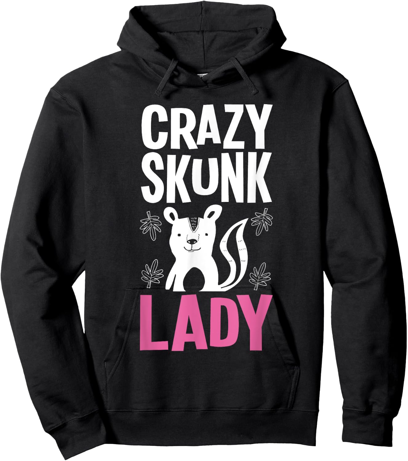Crazy Skunk Lady - Mephitidae Animal Lover Zookeeper Hoodie - Hoodie | Black