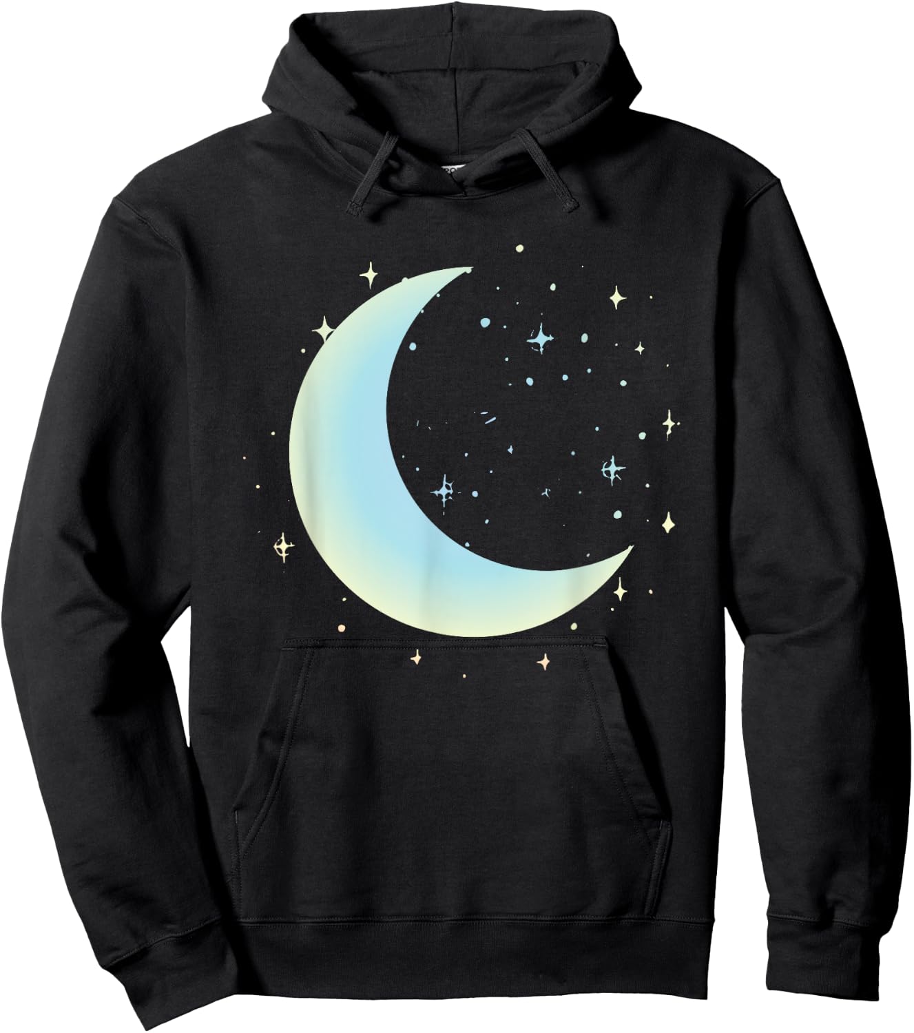 Pastel Moon Kawaii Pastel Goth Hoodie - Hoodie | Black