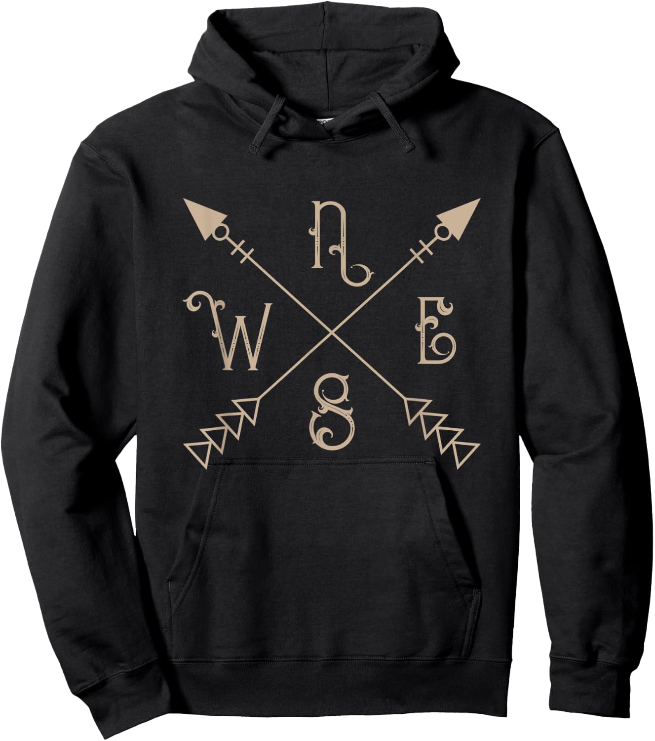 Arrow Compass Travel Outdoor Nature Hoodie - Hoodie | Black