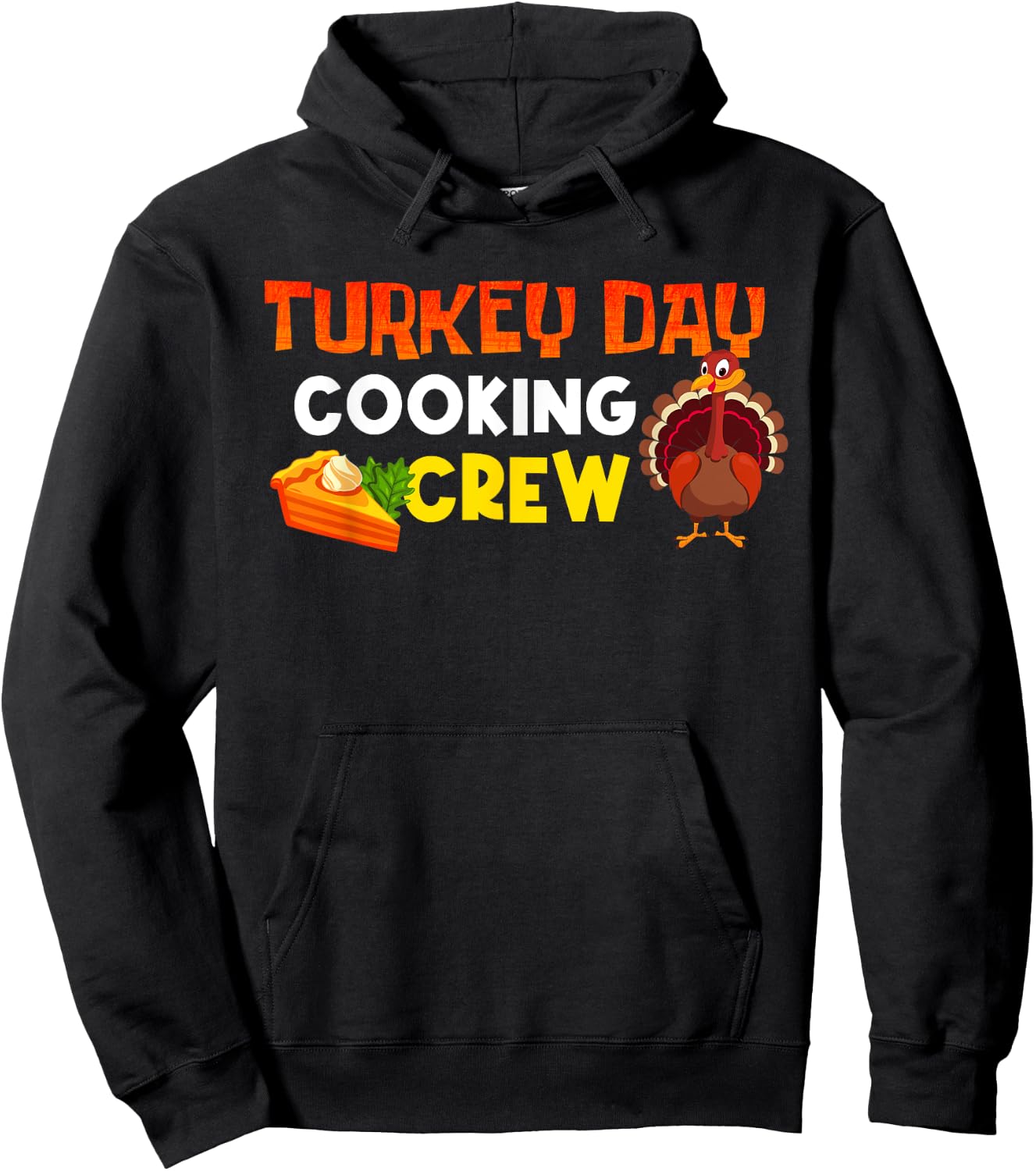 Turkey Day Cooking Crew Family Cook Thanksgiving Matching Hoodie - Hoodie | Black