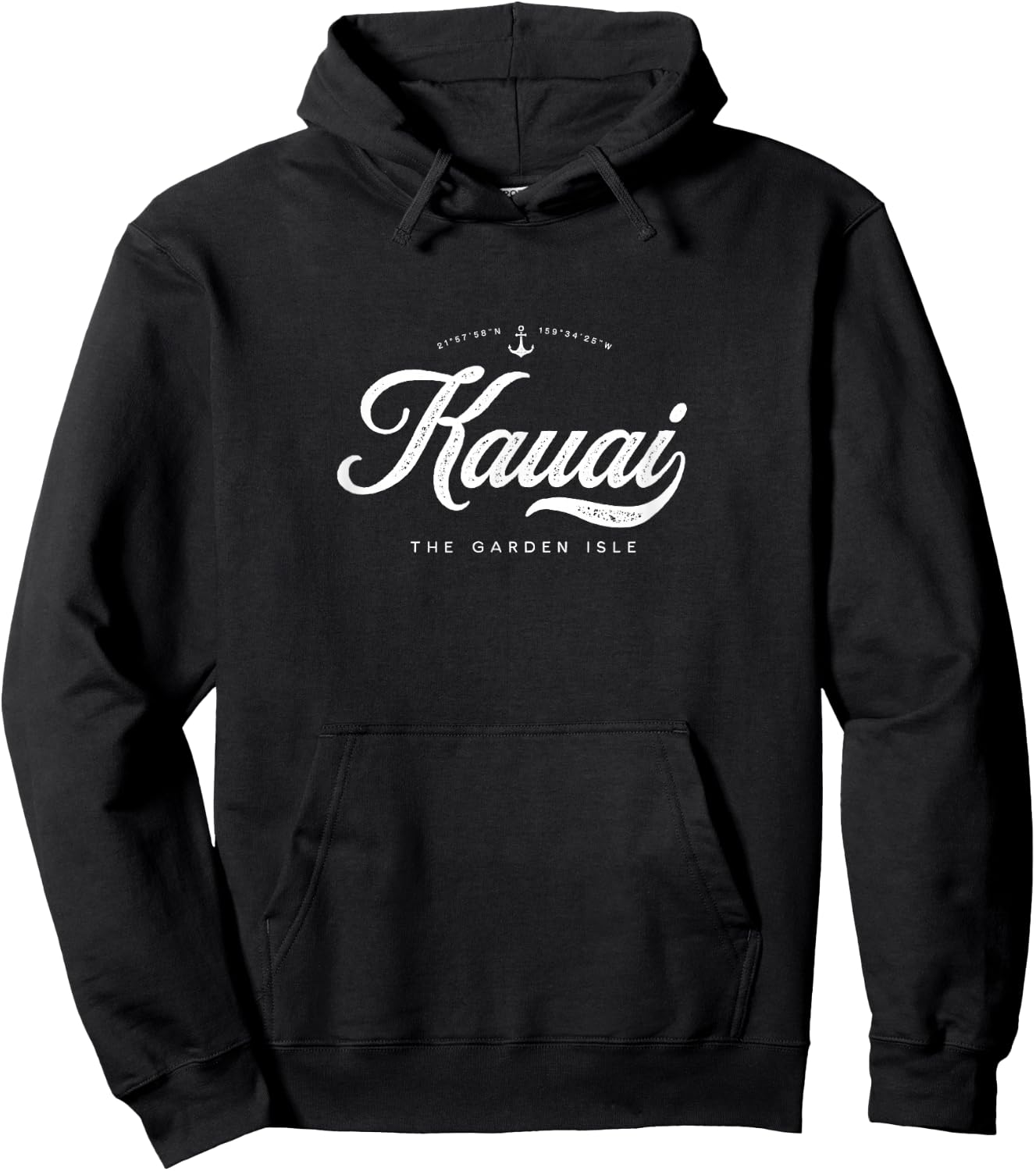 Kauai Hawaii Vintage Retro Hoodie - Hoodie | Black