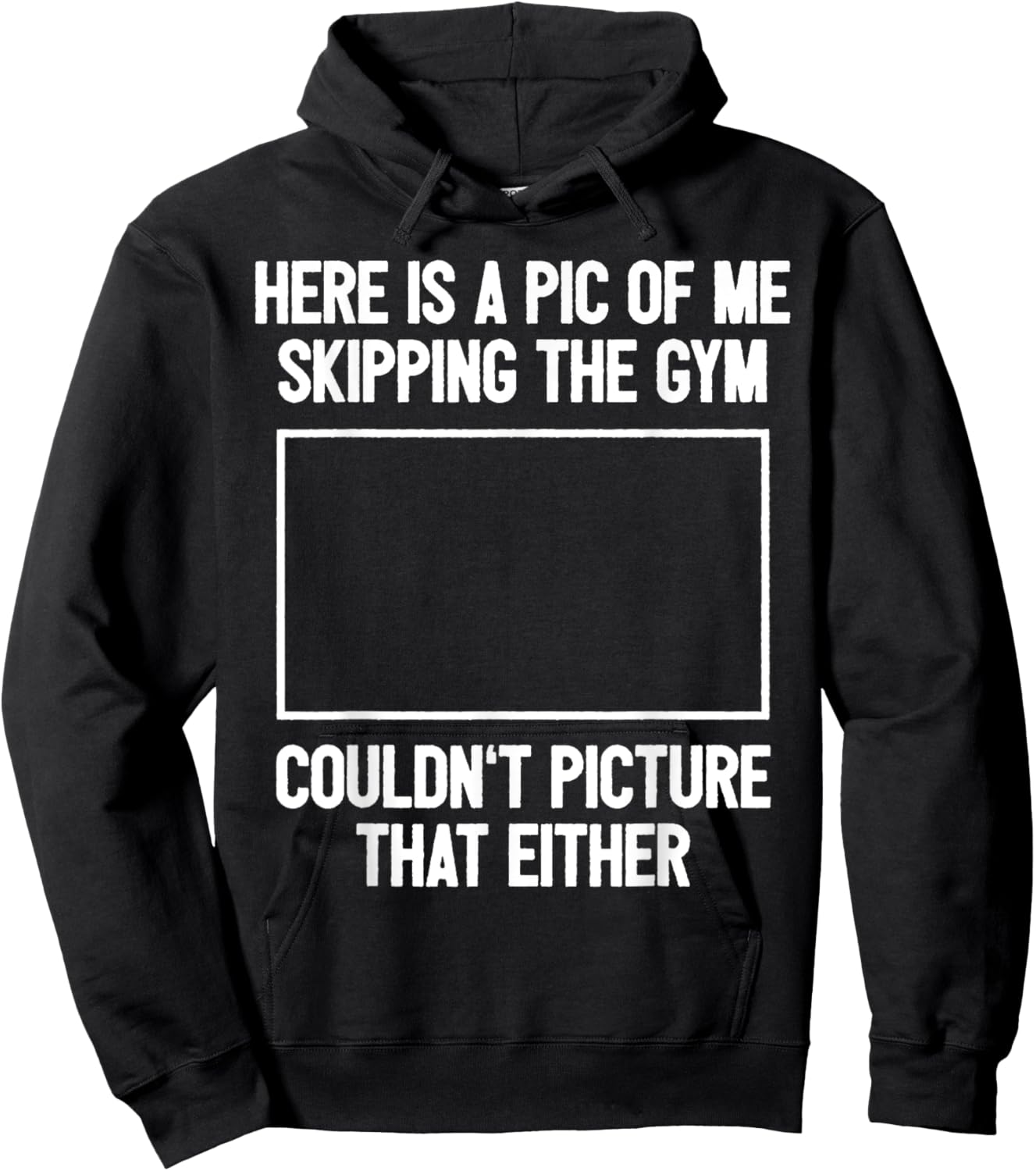 Funny Workout Bodybuilding Fitness I Picture Skipping Gym Hoodie - Hoodie | Black