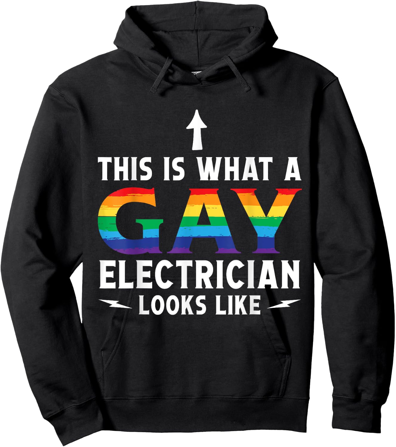 This is what a Gay Electrician looks like Circuit Cable Hoodie - Hoodie | Black