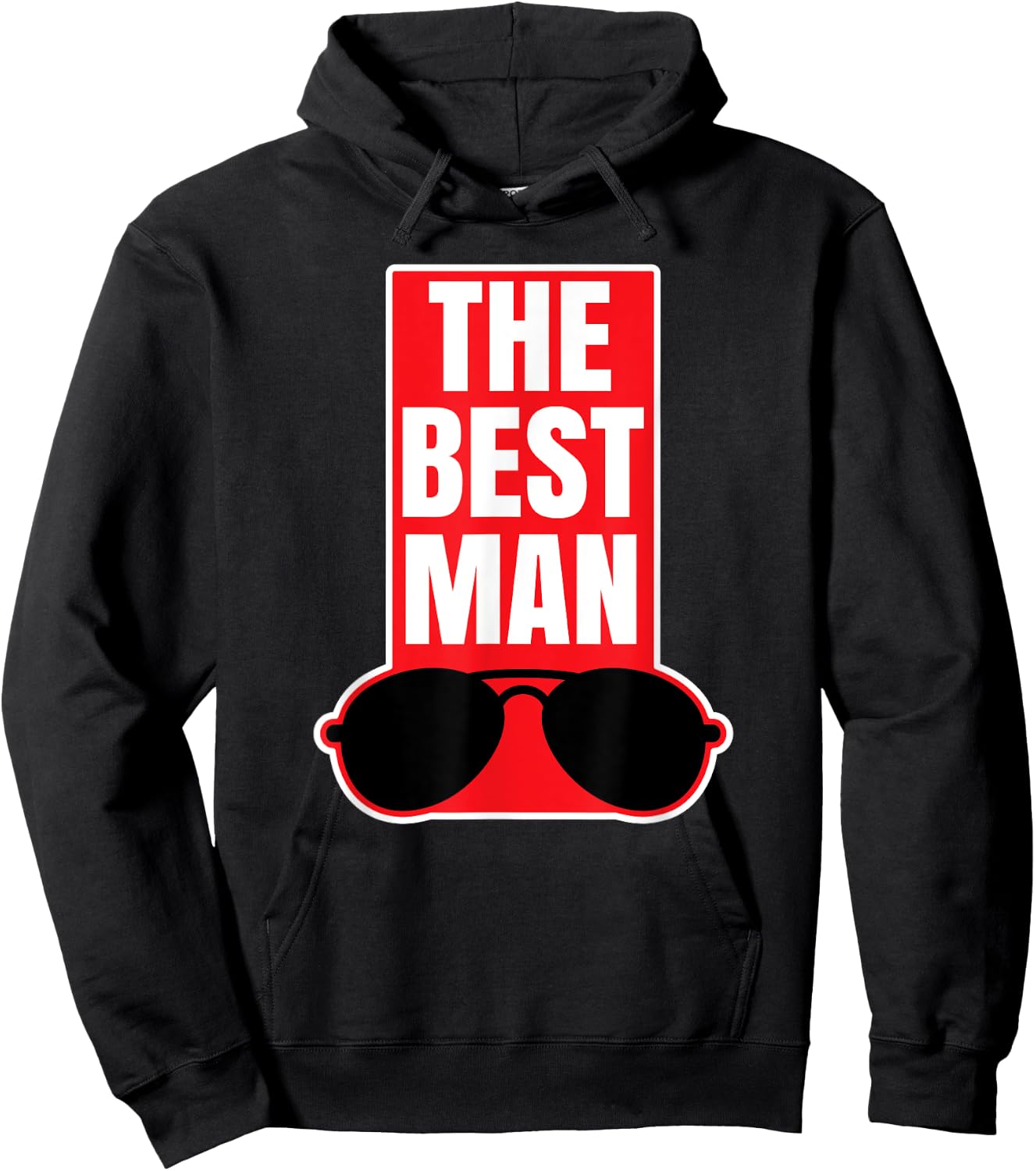 Best Man Cool Wedding Party Gift Groom Shirt Hoodie - Hoodie | Black