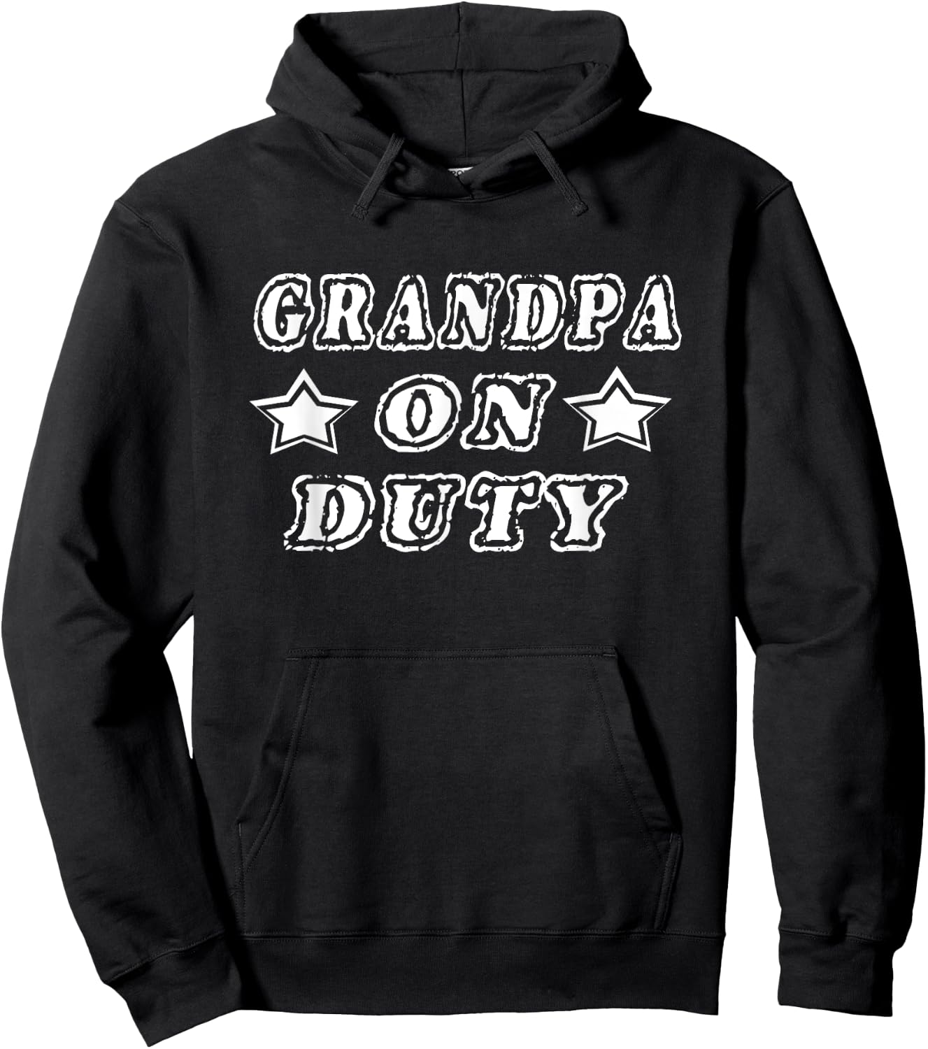 Grandpa On Duty T Shirt | Best Grandpa Ever T Shirt Hoodie - Hoodie | Black
