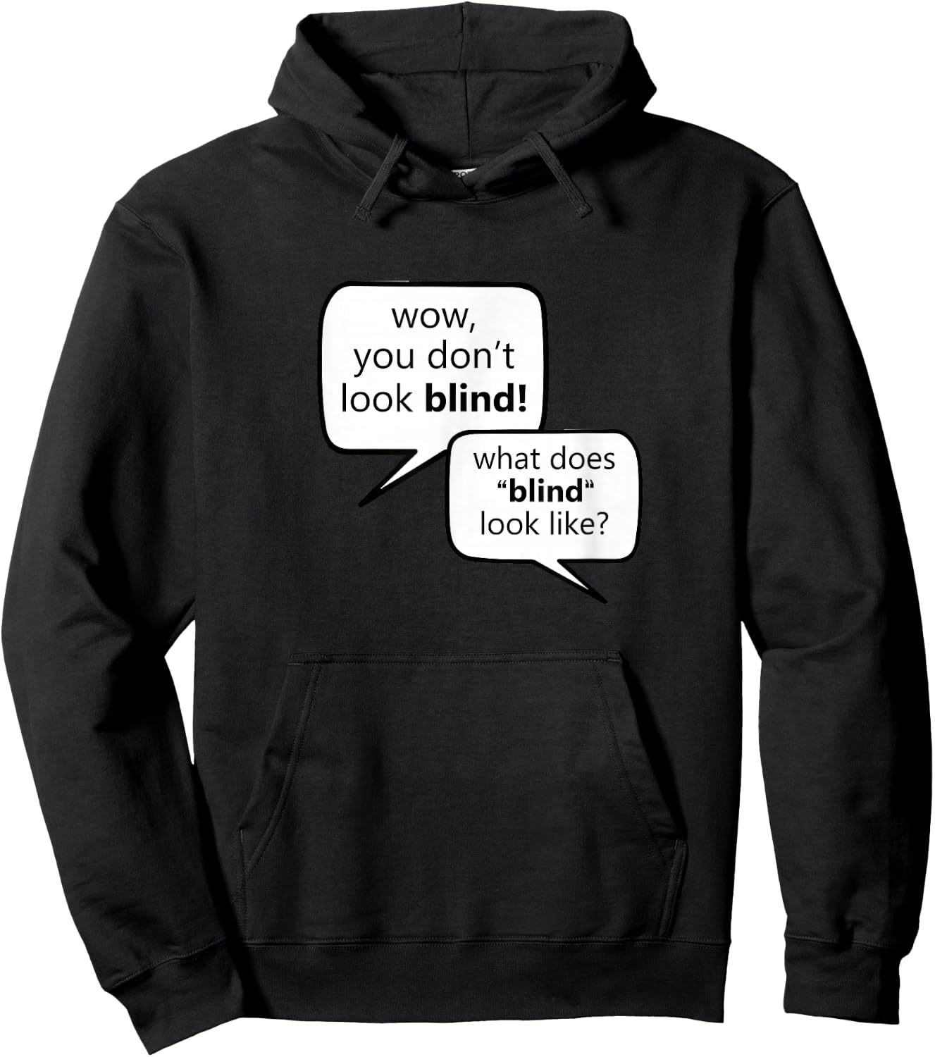 "What Does Blind Look Like?" Low Vision, Blind Hoodie - Hoodie | Black