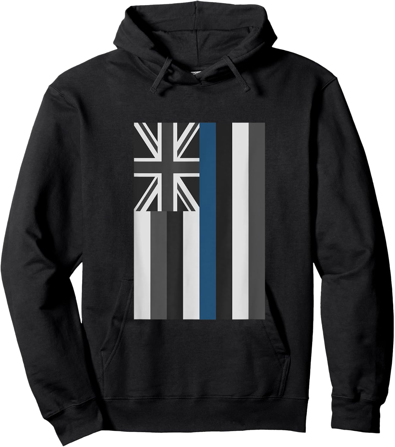 Thin Blue Line Hawaii Police Hawaiian Flag Police Gift Hoodie - Hoodie | Black