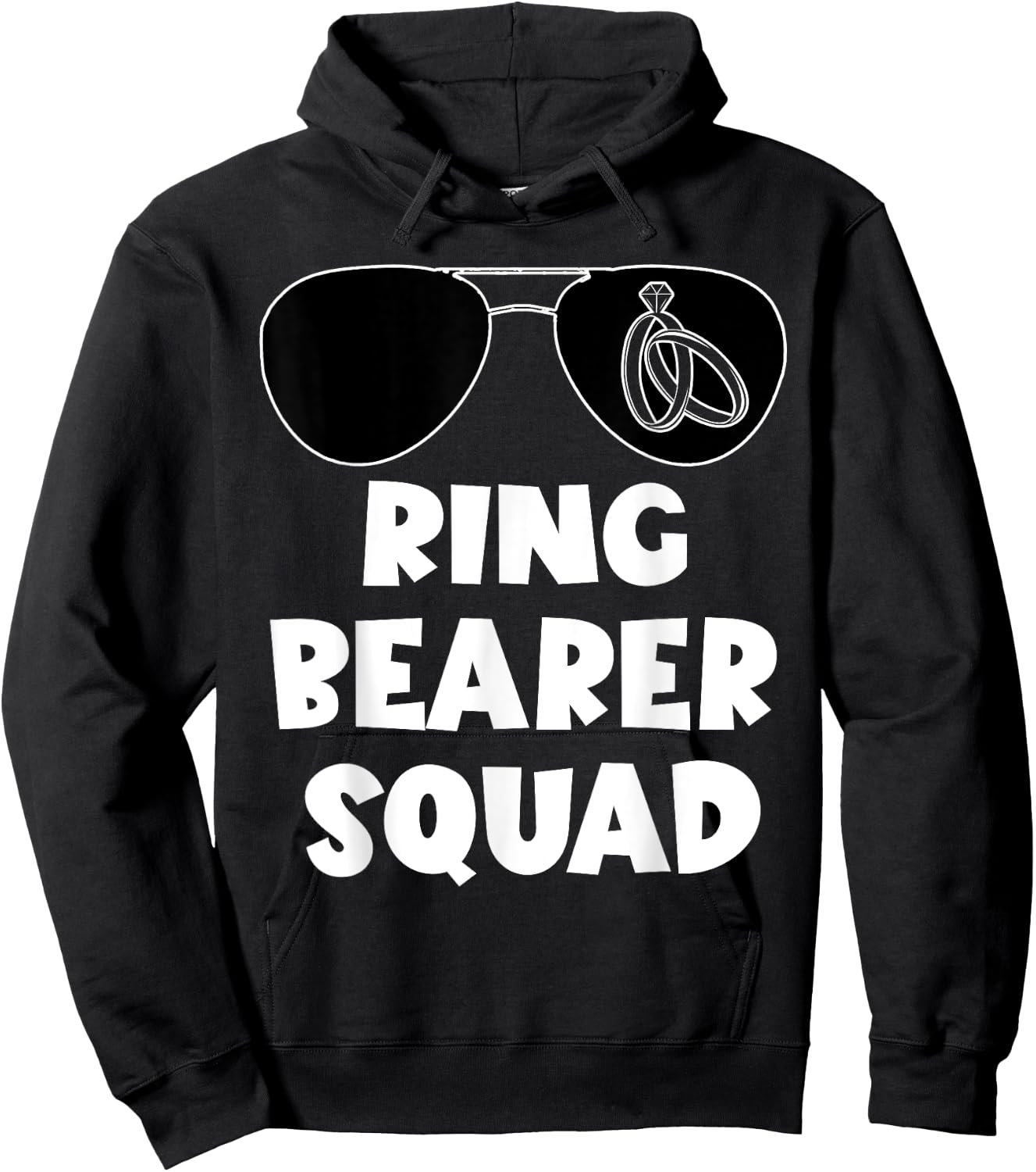 Squad Wedding Party Ring Sunglass Ring Bearer Security Hoodie - Hoodie | Black