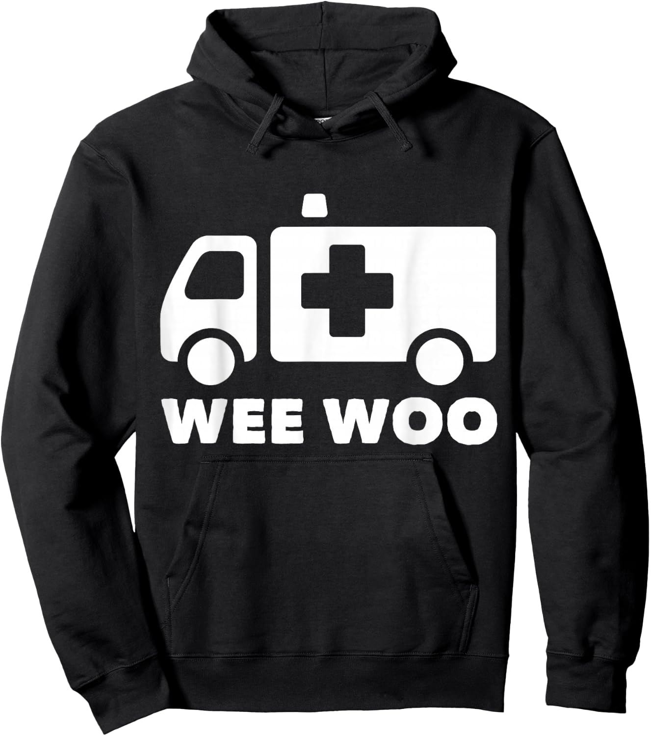 Wee Woo Paramedic First Aid Ambulance Hoodie - Hoodie | Black