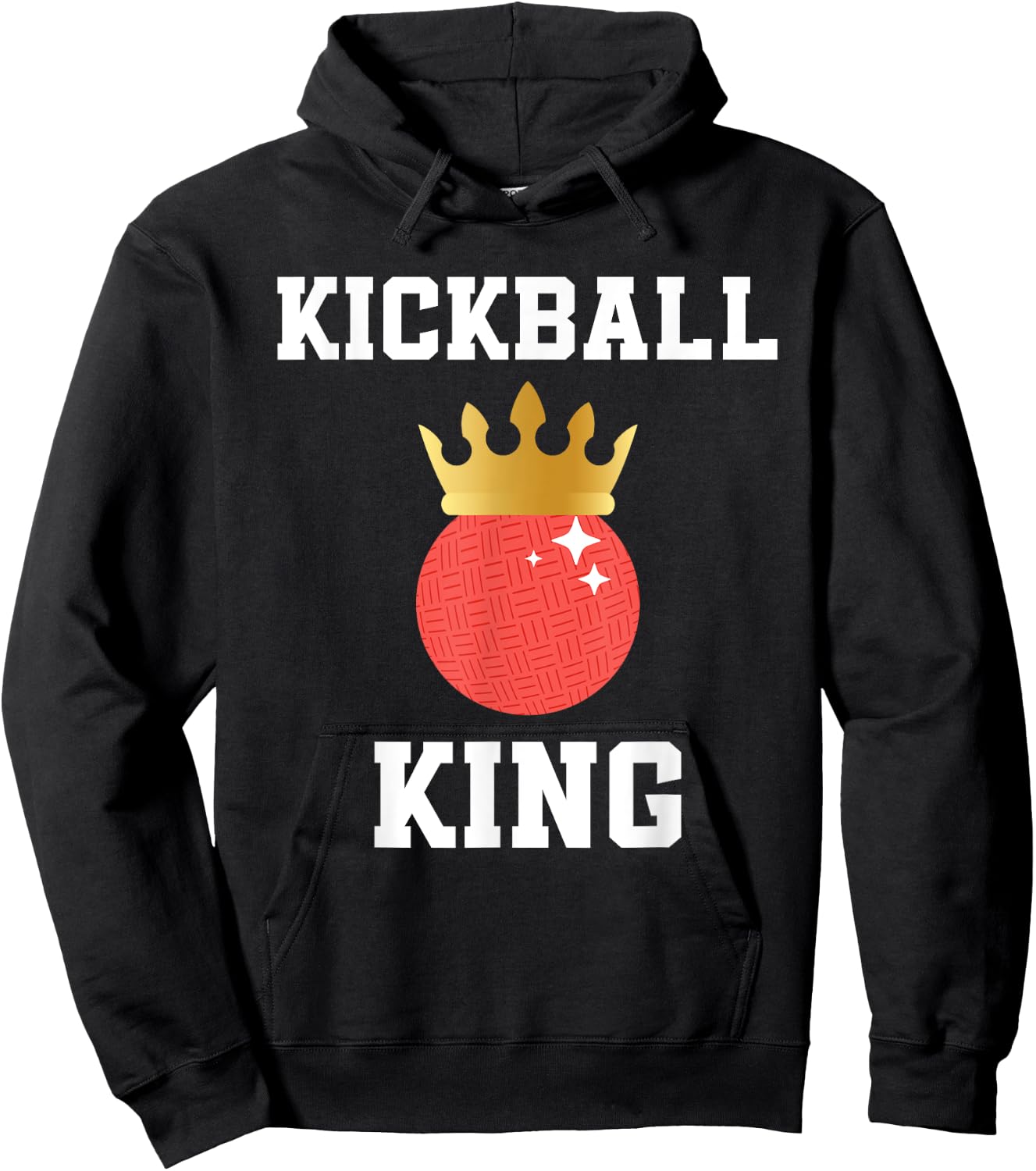 Kickball King Outfit Kickball Player For Boys And Men Hoodie - Hoodie | Black