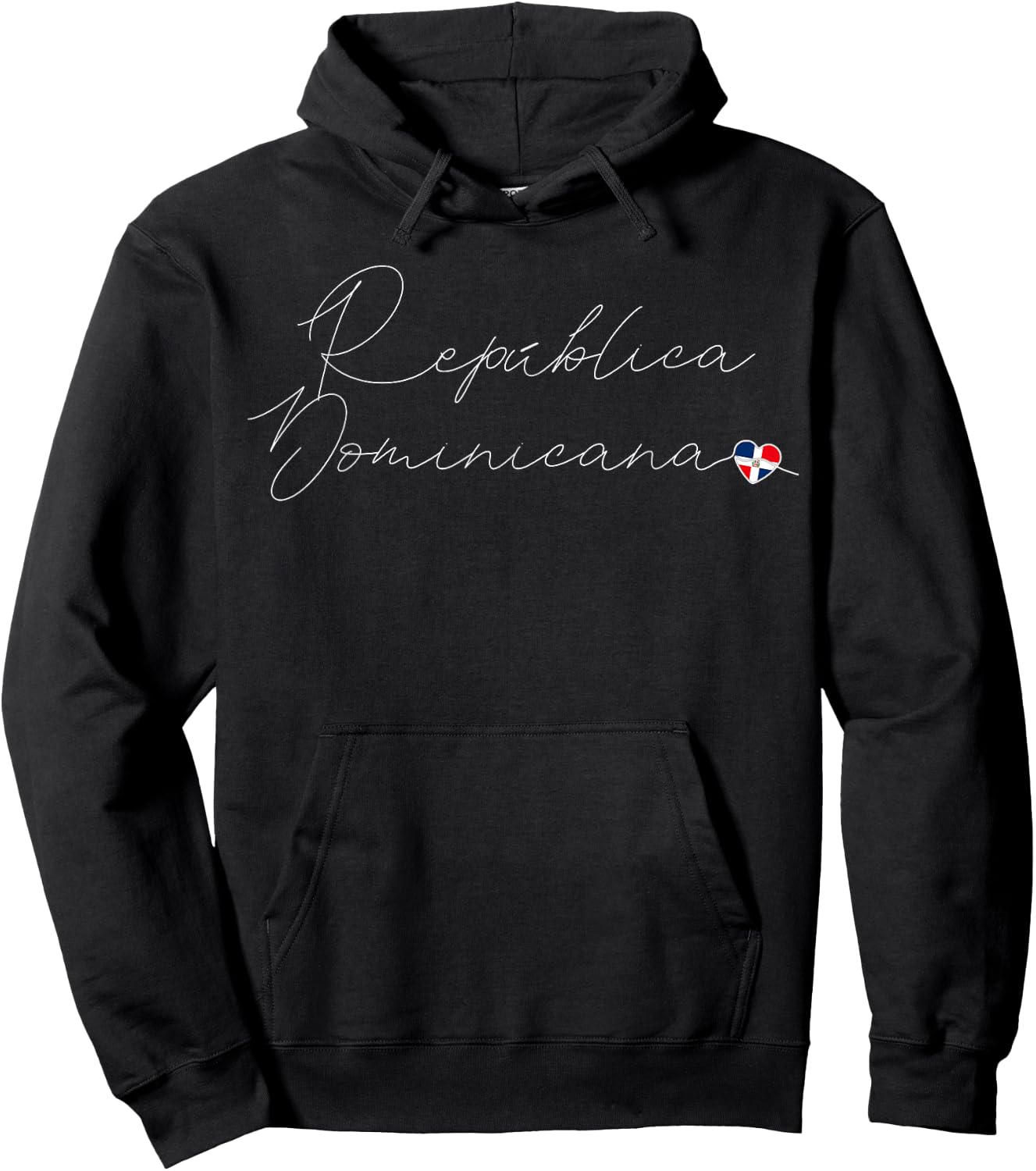 Simple Love Dominican Flag Heart on República Dominicana Hoodie - Hoodie | Black