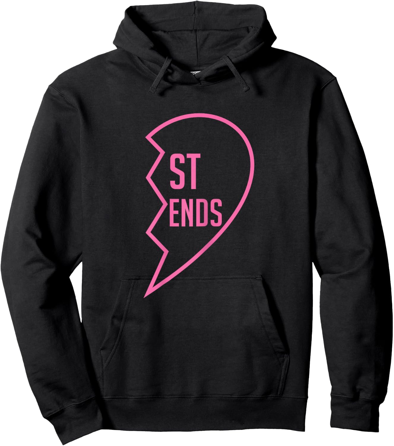 1 Heart in 2 Best Friend T Shirts - Matching BFF Outfits Hoodie - Hoodie | Black