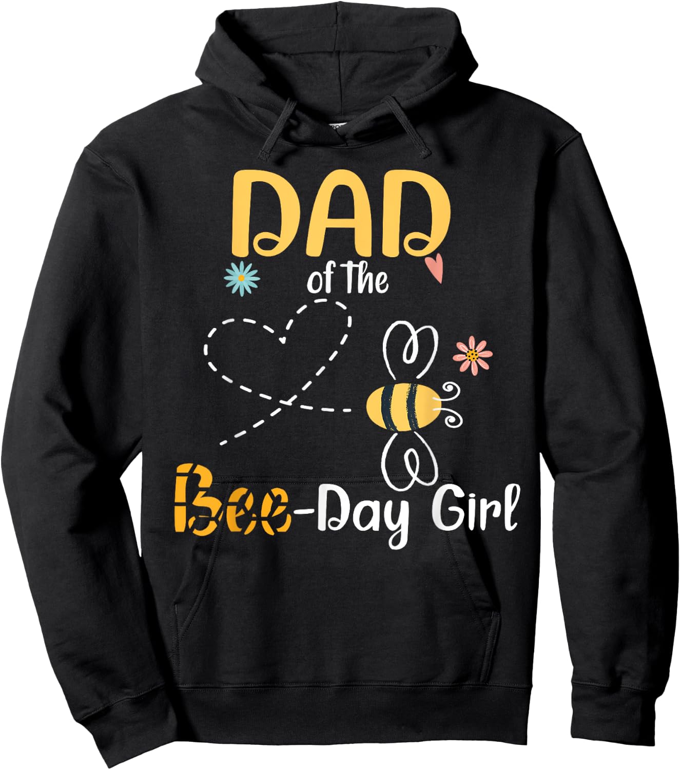 Dad Bee Birthday Party Matching Family Hoodie - Hoodie | Black
