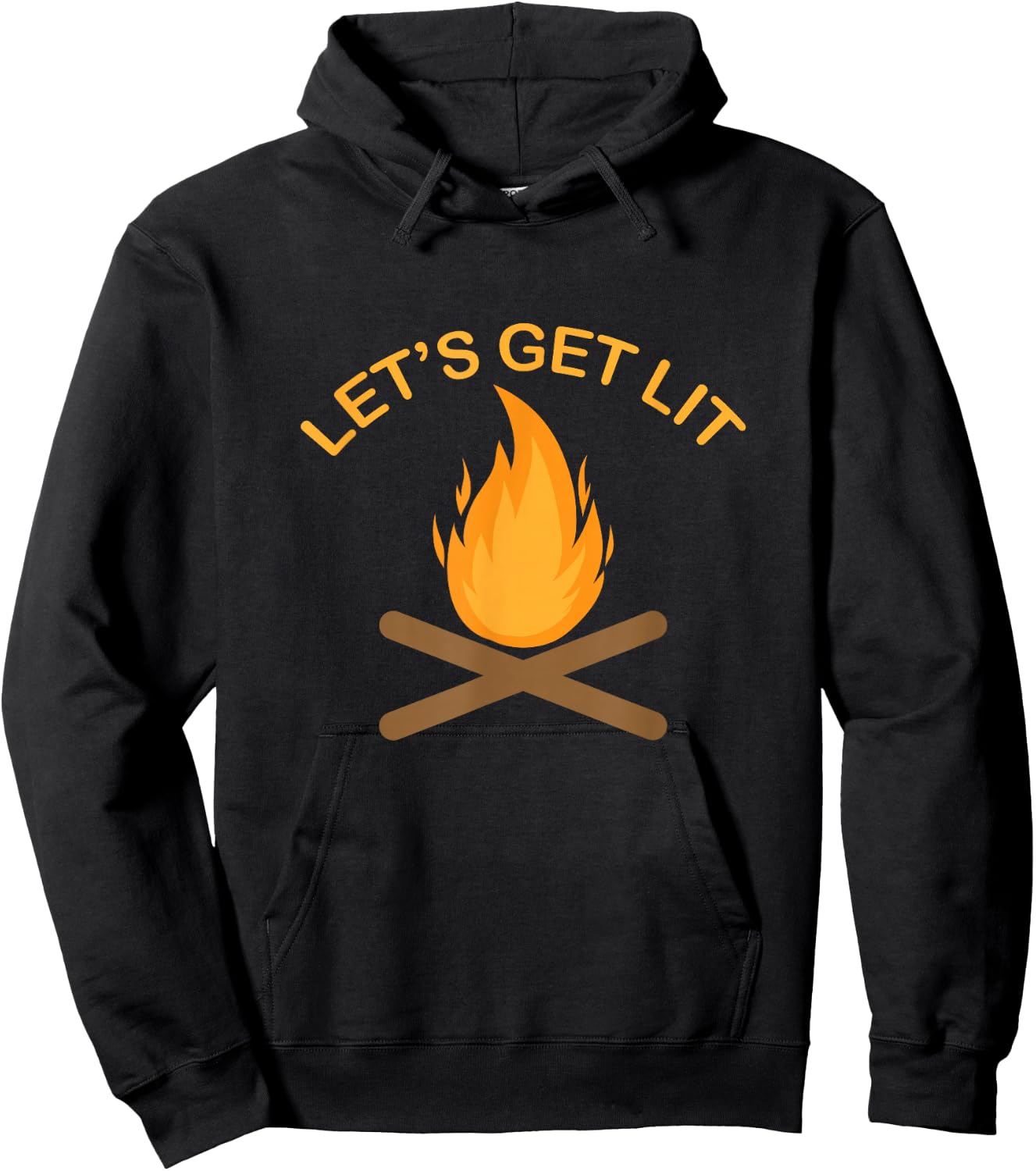 Camping campfire "Let's Get Lit" Hoodie - Hoodie | Black