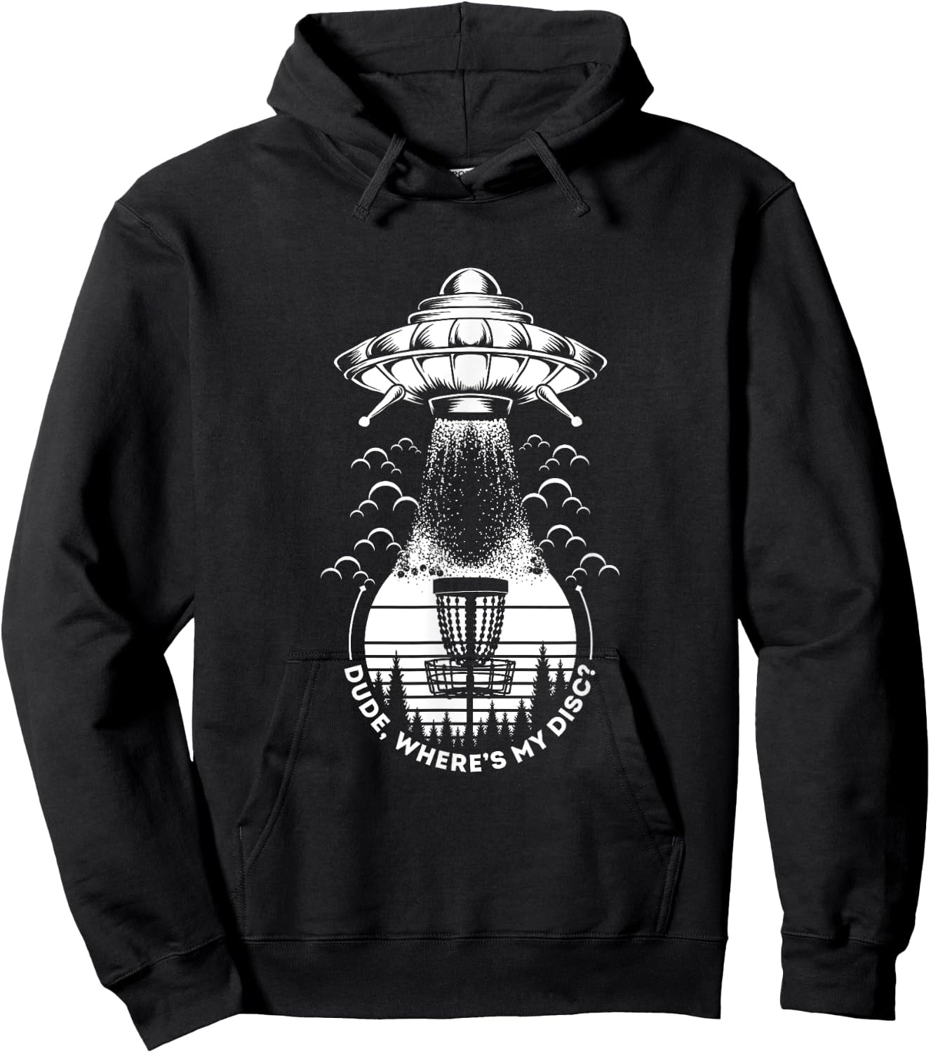UFO Disc Golf dude where's my disc? Hoodie - Hoodie | Black