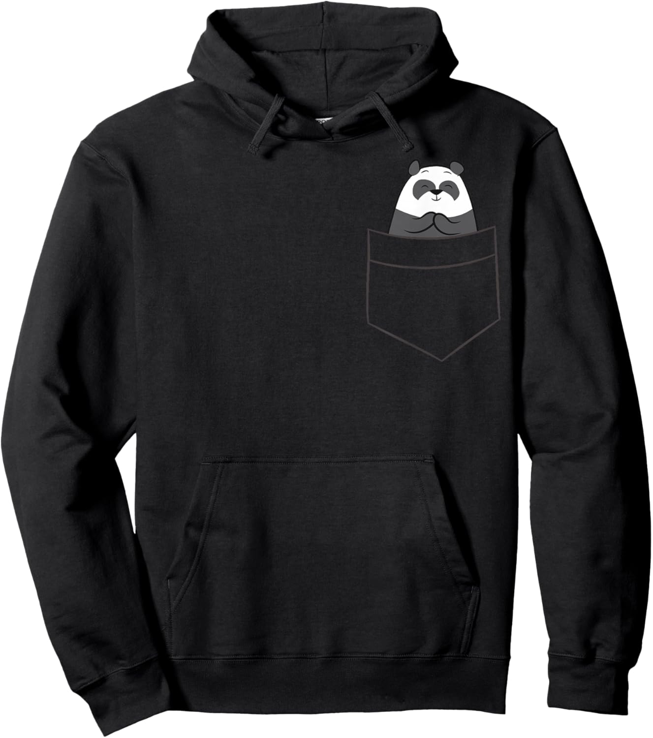 Panda Bear in a Bag Funny Panda Hoodie - Hoodie | Black