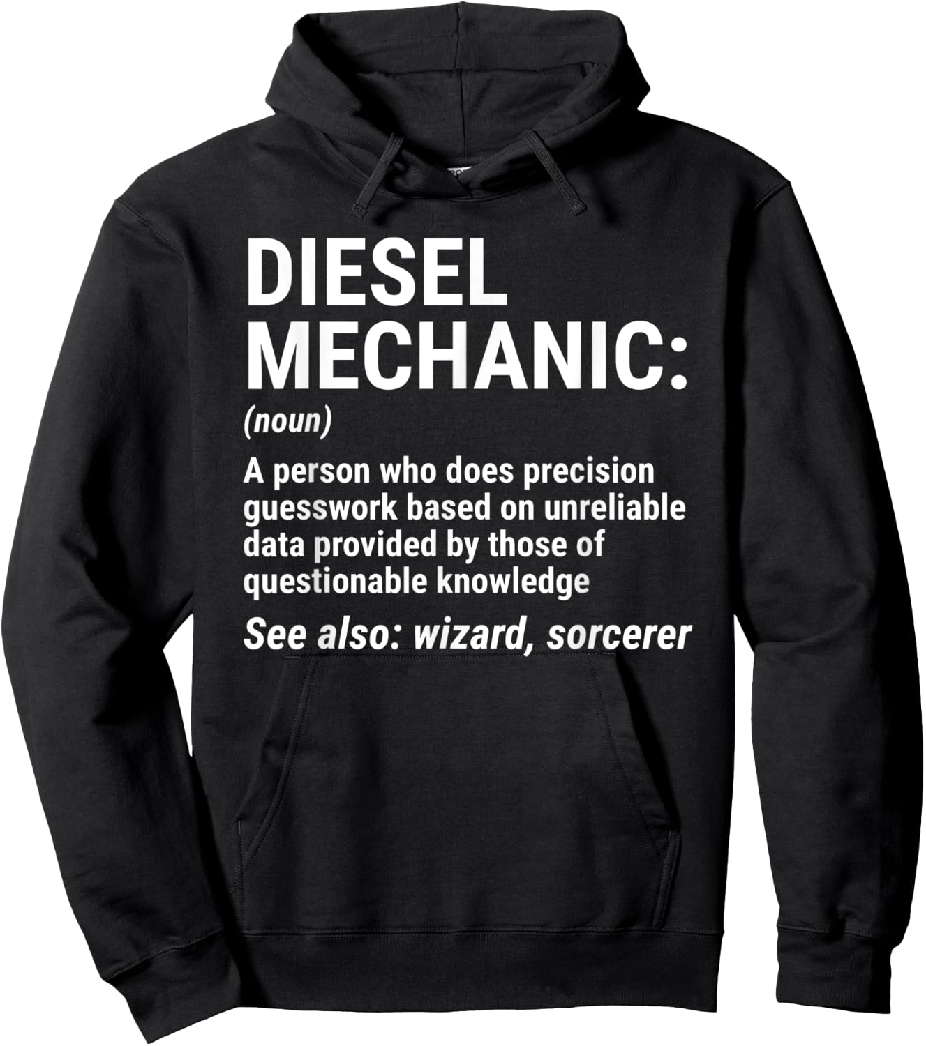 Diesel Mechanic Definition Funny Mechanic Gift Hoodie - Hoodie | Black