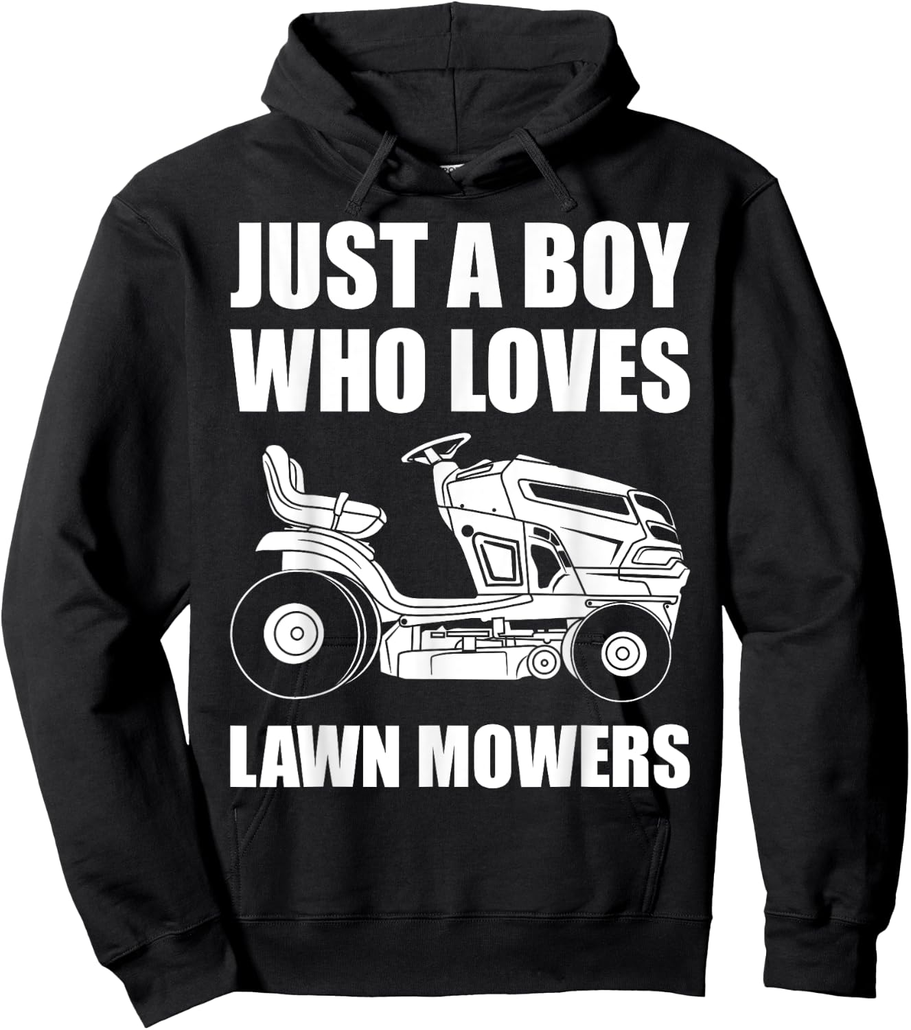 Cool Lawn Mower Design For Boys Kids Men Lawn Mowing Lovers Hoodie - Hoodie | Black