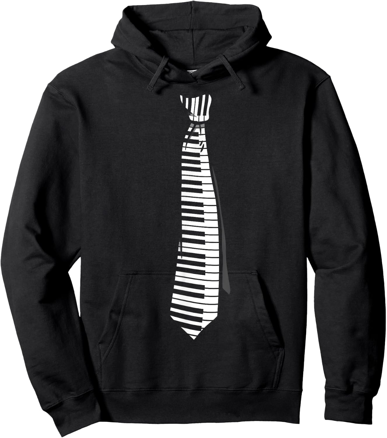 Piano Pianist Funny Keyboard Tie Hoodie - Hoodie | Black