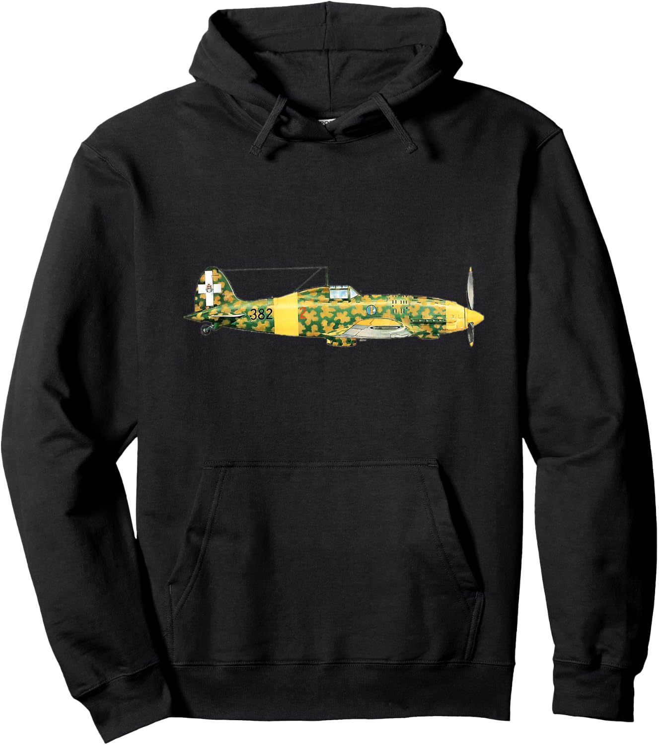 Macchi Mc 202 Folgore Italian Warbird WW2 Hoodie - Hoodie | Black
