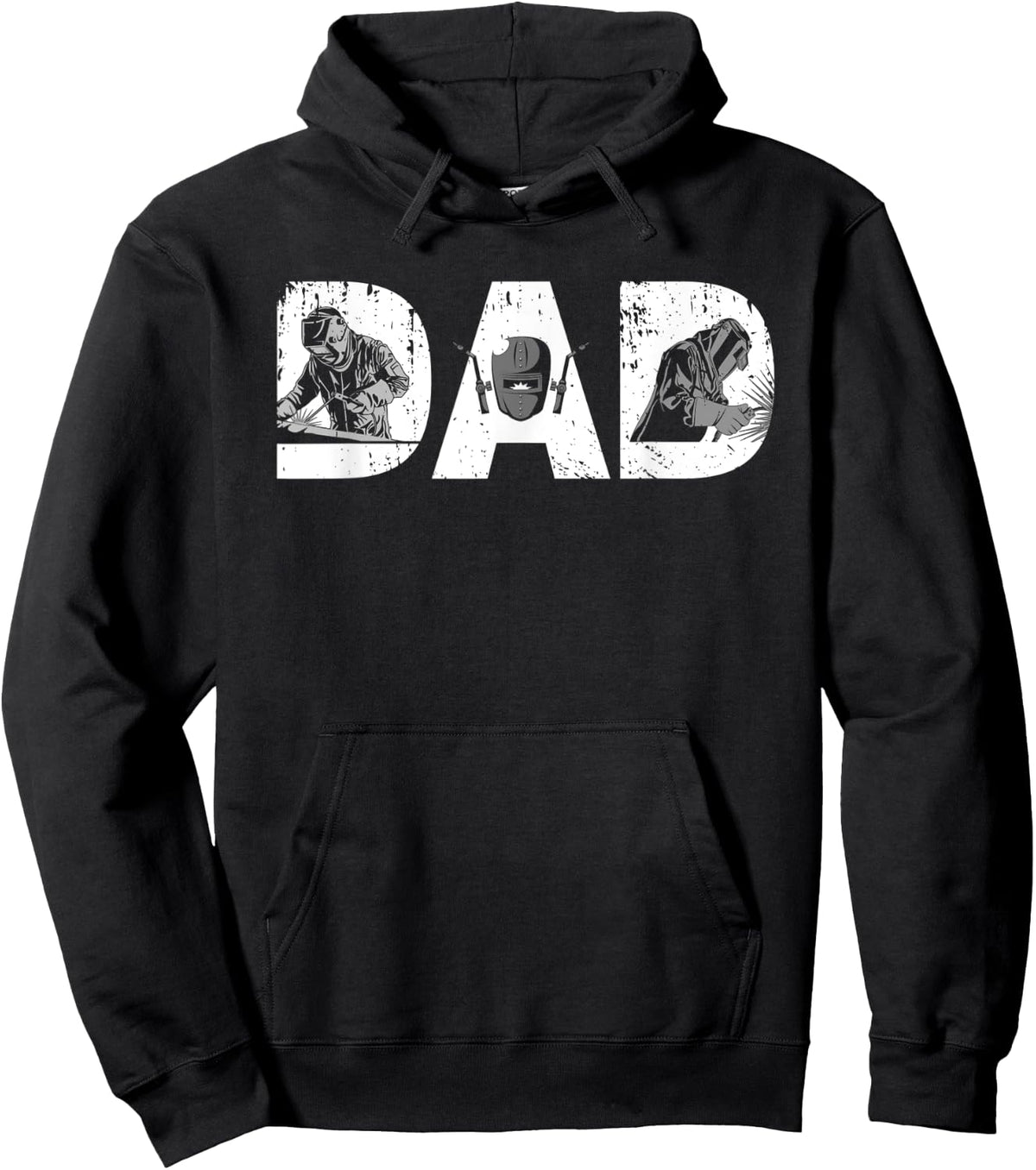 Dad Welder Welding Metal Fabricator Funny Father's Day Hoodie - Hoodie | Black