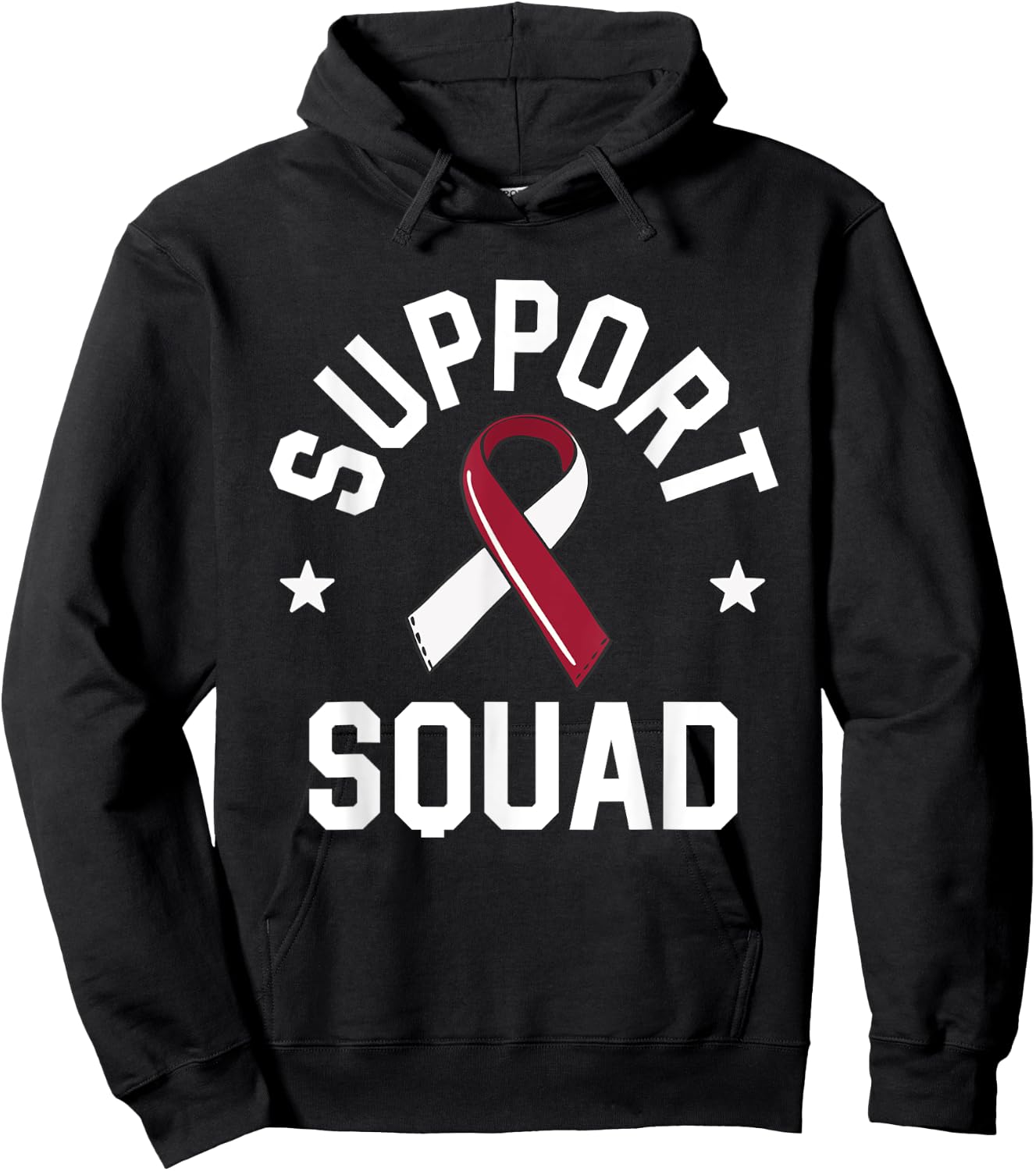 Oral Cancer Support Squad Head And Neck Cancer Awareness Hoodie - Hoodie | Black