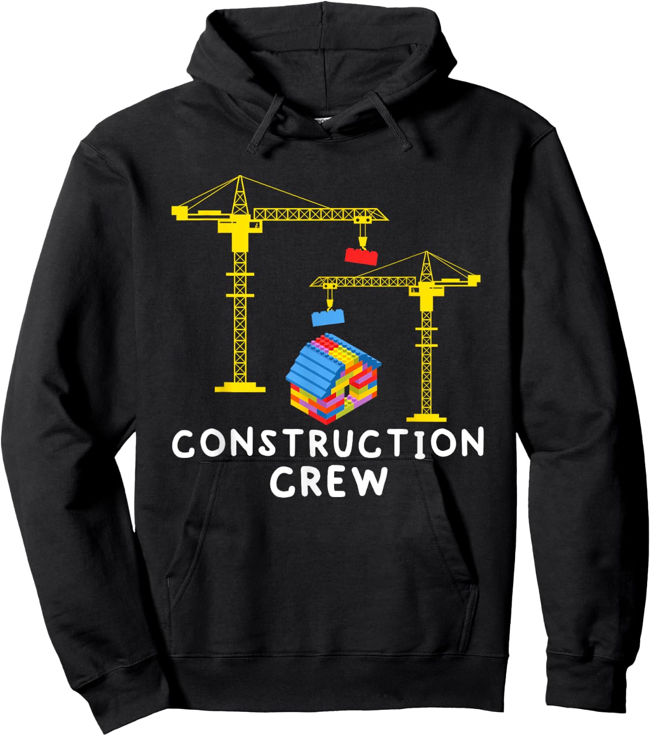 Construction Crew Bricklayer Building Blocks Master Builder Hoodie - Hoodie | Black