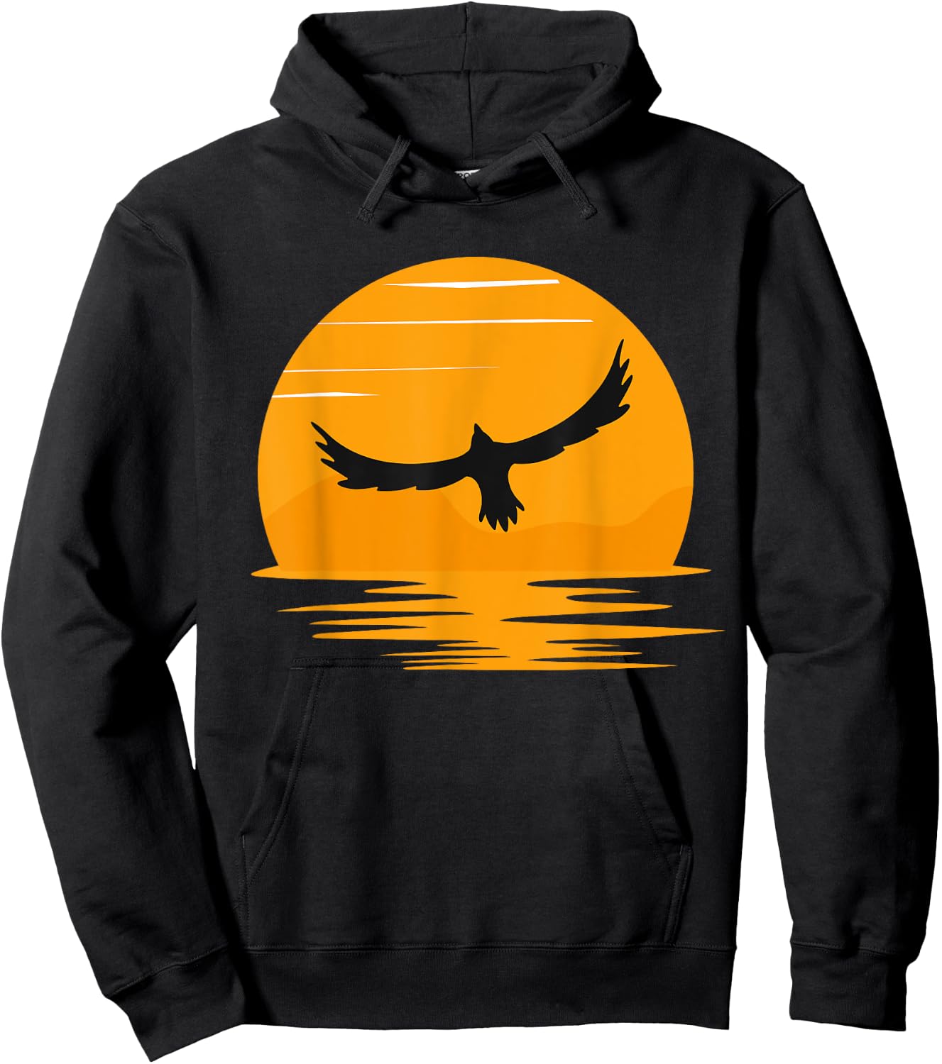 Flying Soaring Bald Eagle Bird Lover Gift Women Kids Hoodie - Hoodie | Black