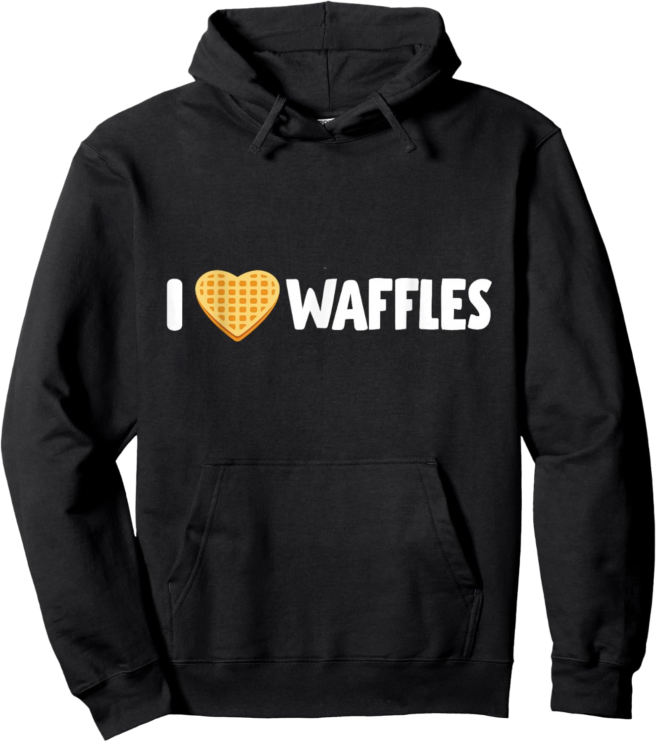 I Love Waffles Hoodie - Hoodie | Black