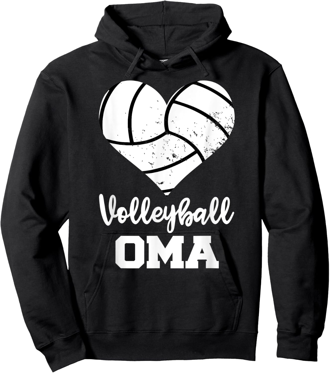 Volleyball Oma Funny Volleyball Player Oma Hoodie - Hoodie | Black