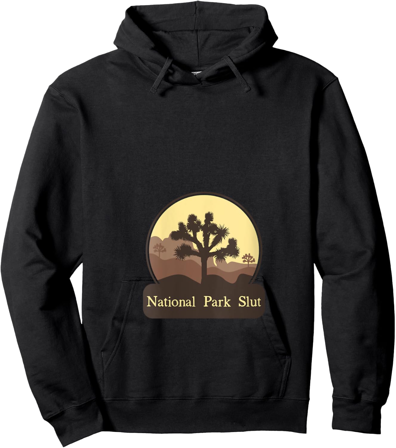 National Park Slut V-Neck Hoodie - Hoodie | Black