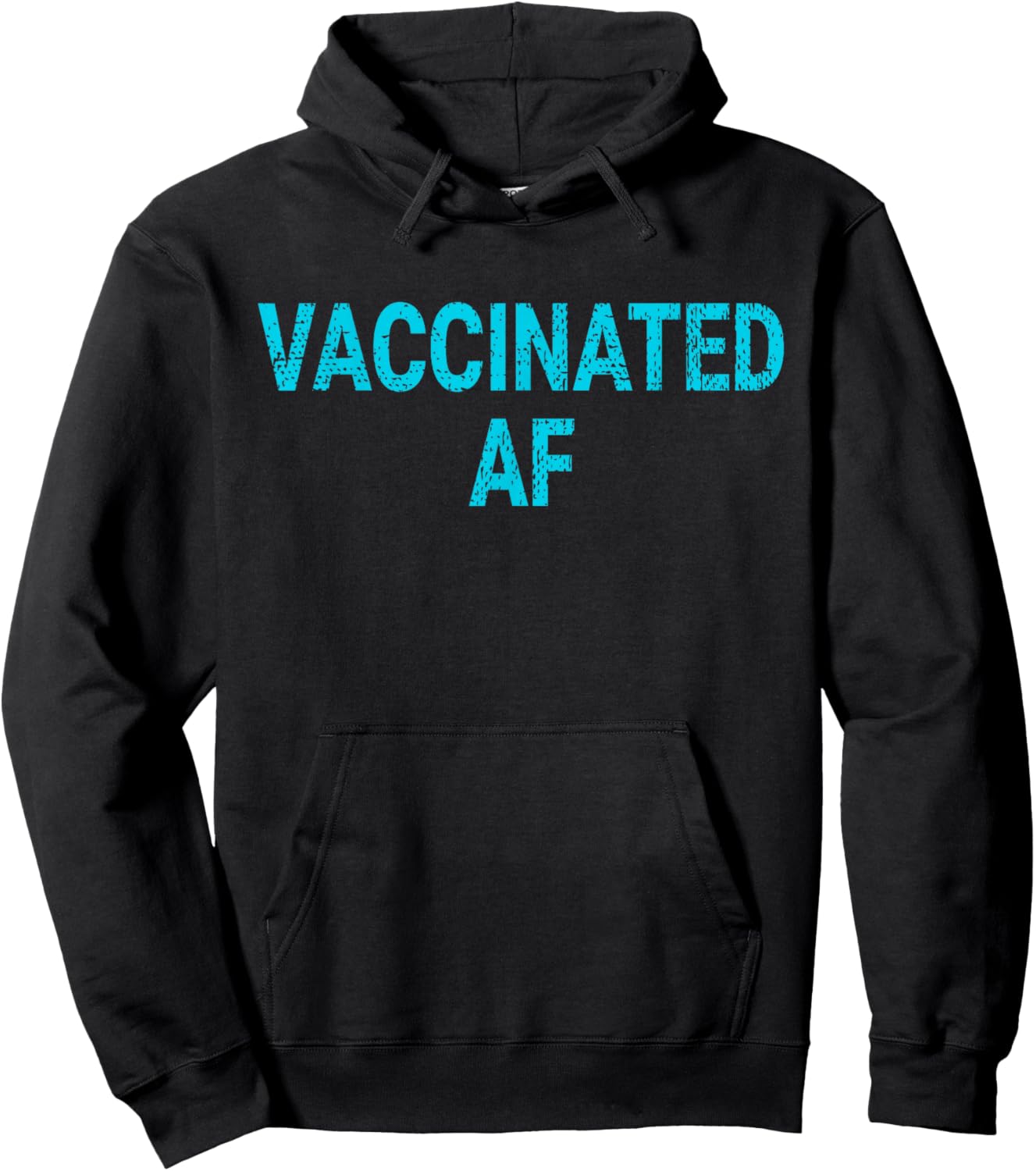 Vaccinated AF Pro Vaccine Funny Vaccination Health Vintage Hoodie - Hoodie | Black