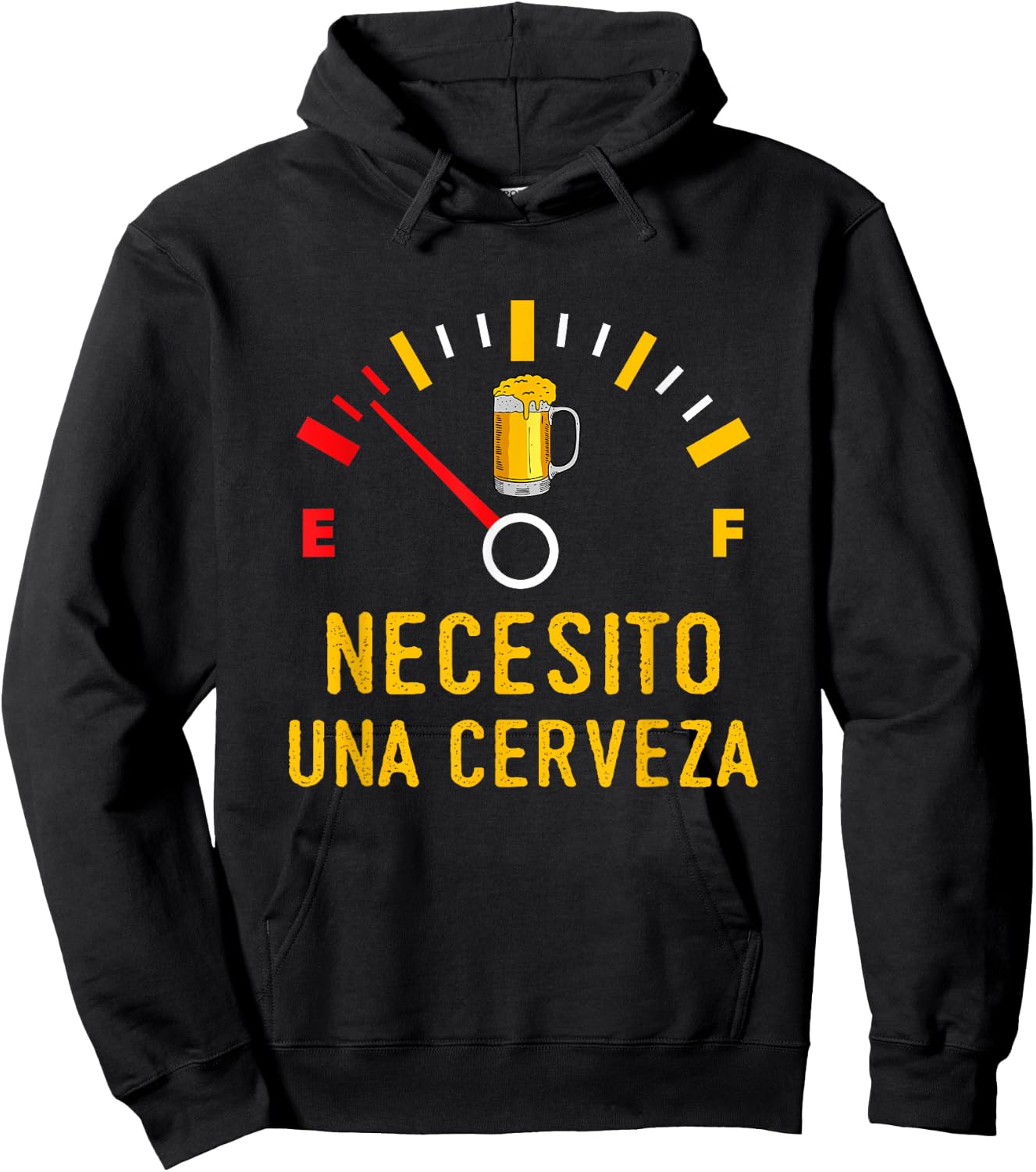 Necesito Una Cerveza Divertido Bebiendo Medidor De Cerveza Hoodie - Hoodie | Black