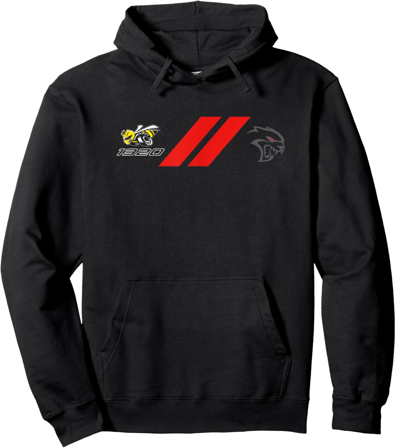 Dodge 1320 // Hellcat Logo Hoodie - Hoodie | Black