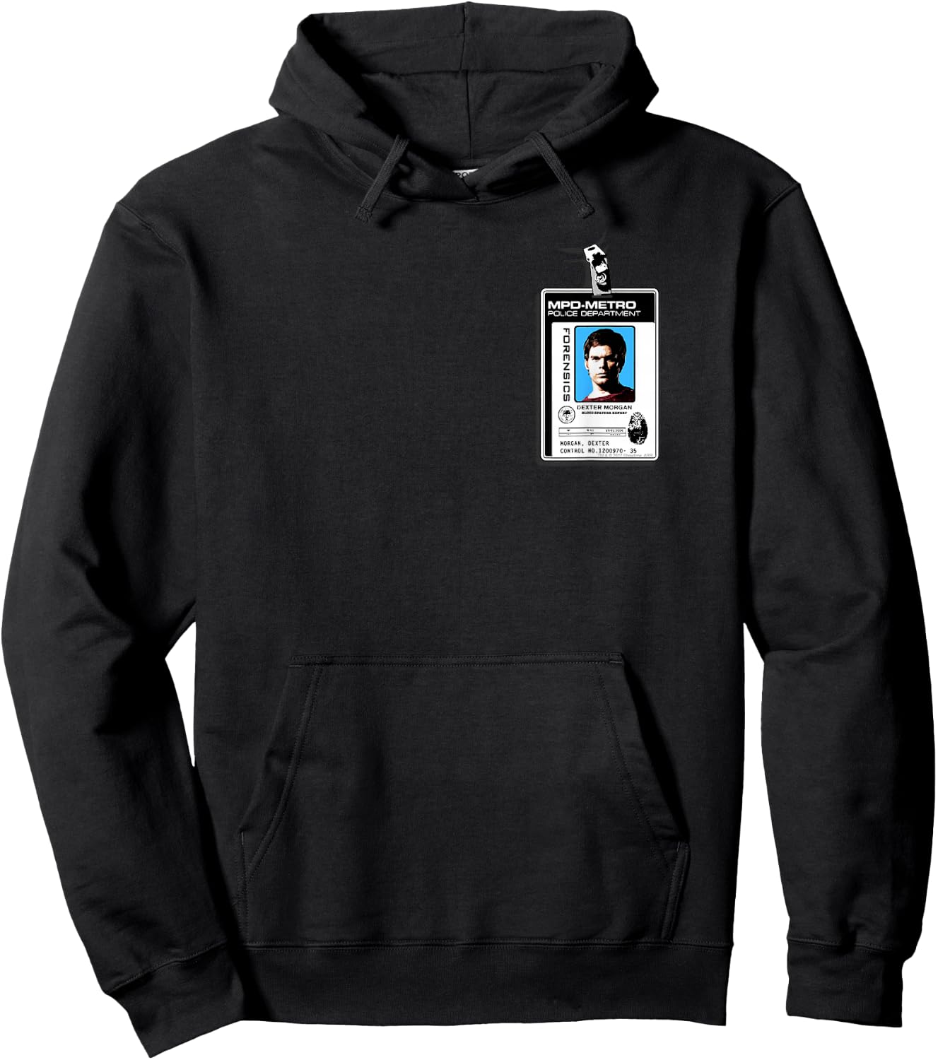 Dexter Badge Hoodie - Hoodie | Black