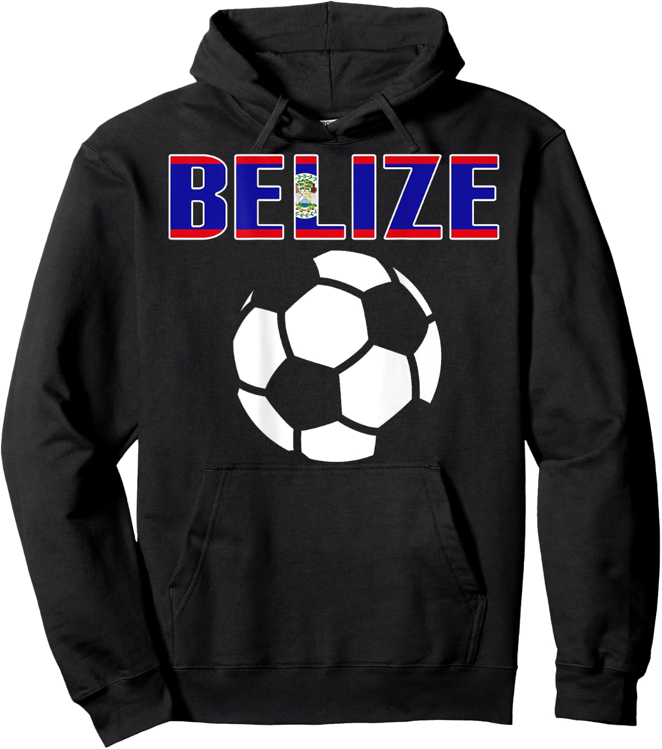 Proud Belize Soccer Lovers Jersey - Belizean Football Fans Hoodie - Hoodie | Black
