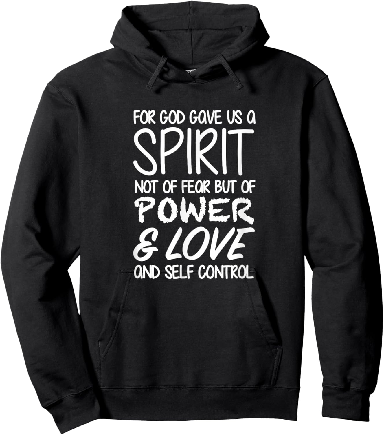 2 Timothy 1:7 - Gift & Men, Christian Hoodie - Hoodie | Black