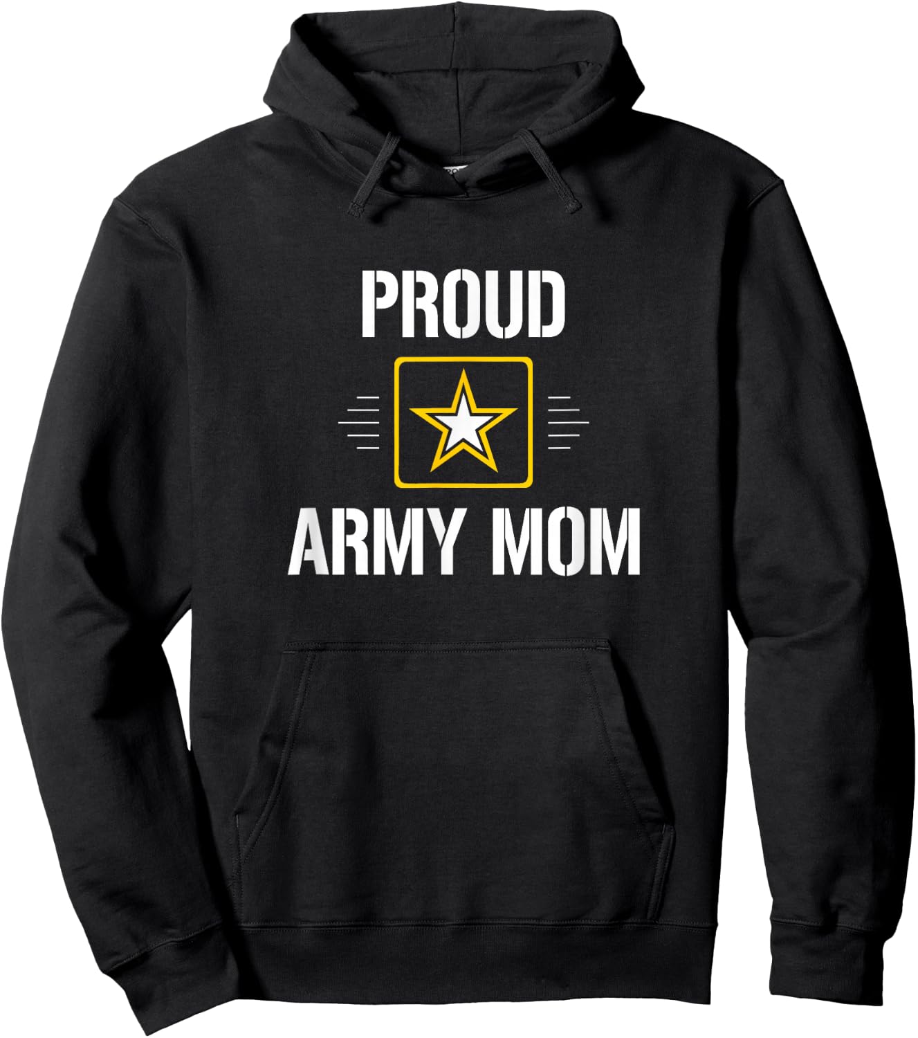 Proud Army Mom Hoodie - Hoodie | Black