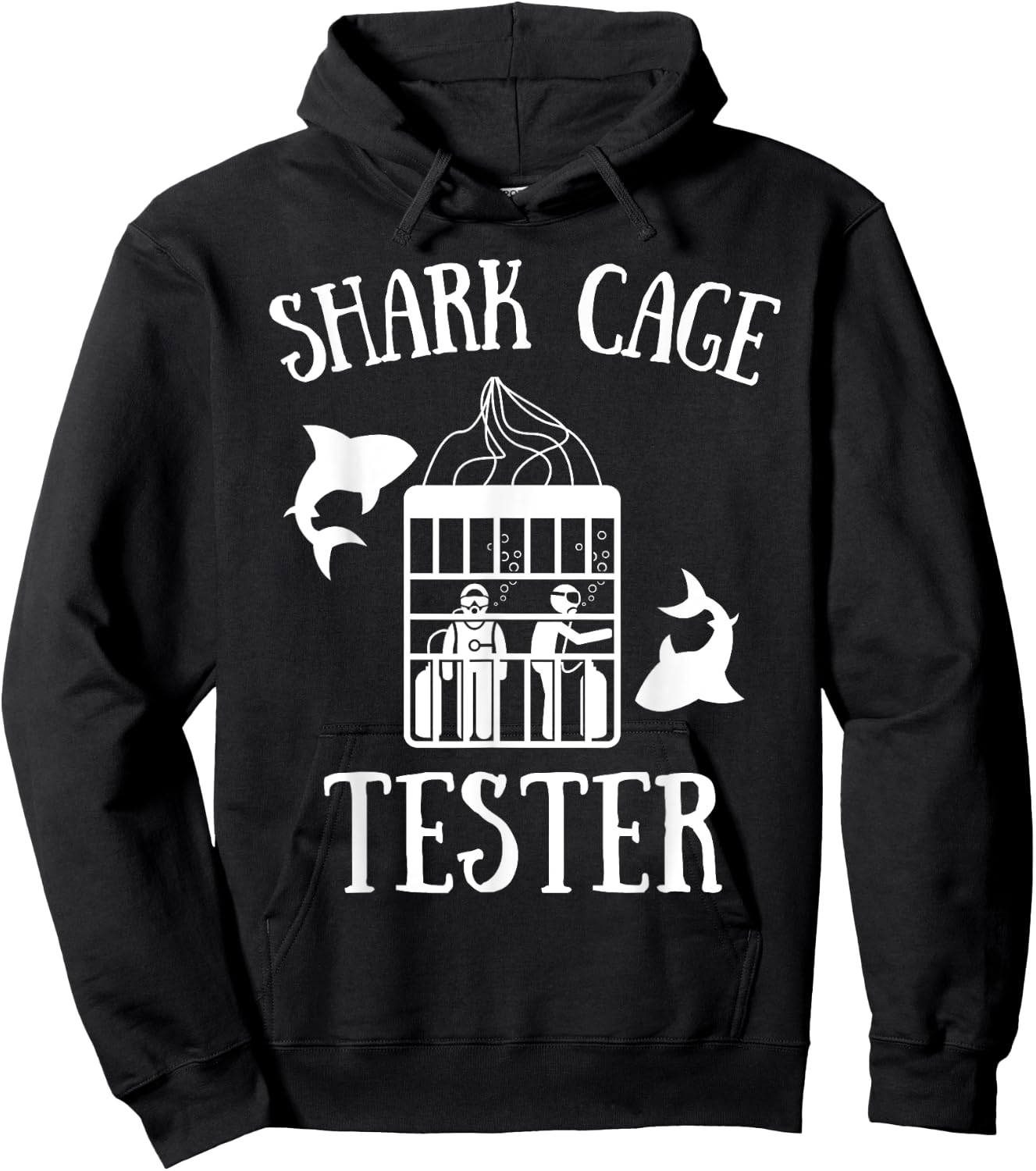 Wheelchair Handicap Humor Handicapped Shark Cage Tester Hoodie - Hoodie | Black