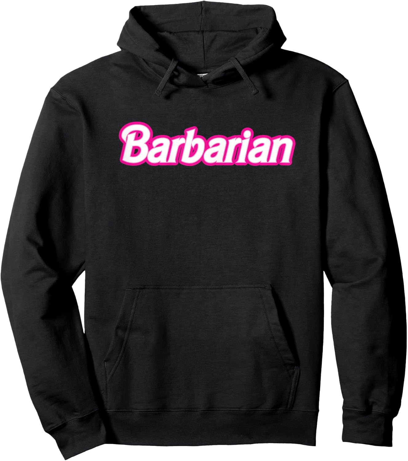 Love The Pink Barbarian Pink Retro Hoodie - Hoodie | Black