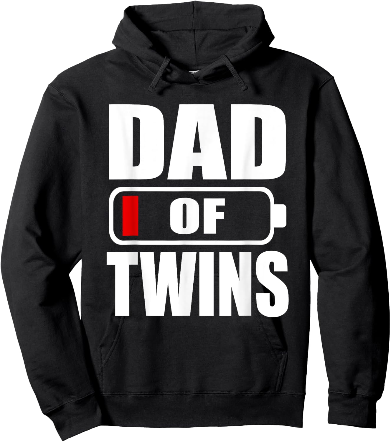 Men Dad Of Twins Daughter Sons Father's Day Hoodie - Hoodie | Black