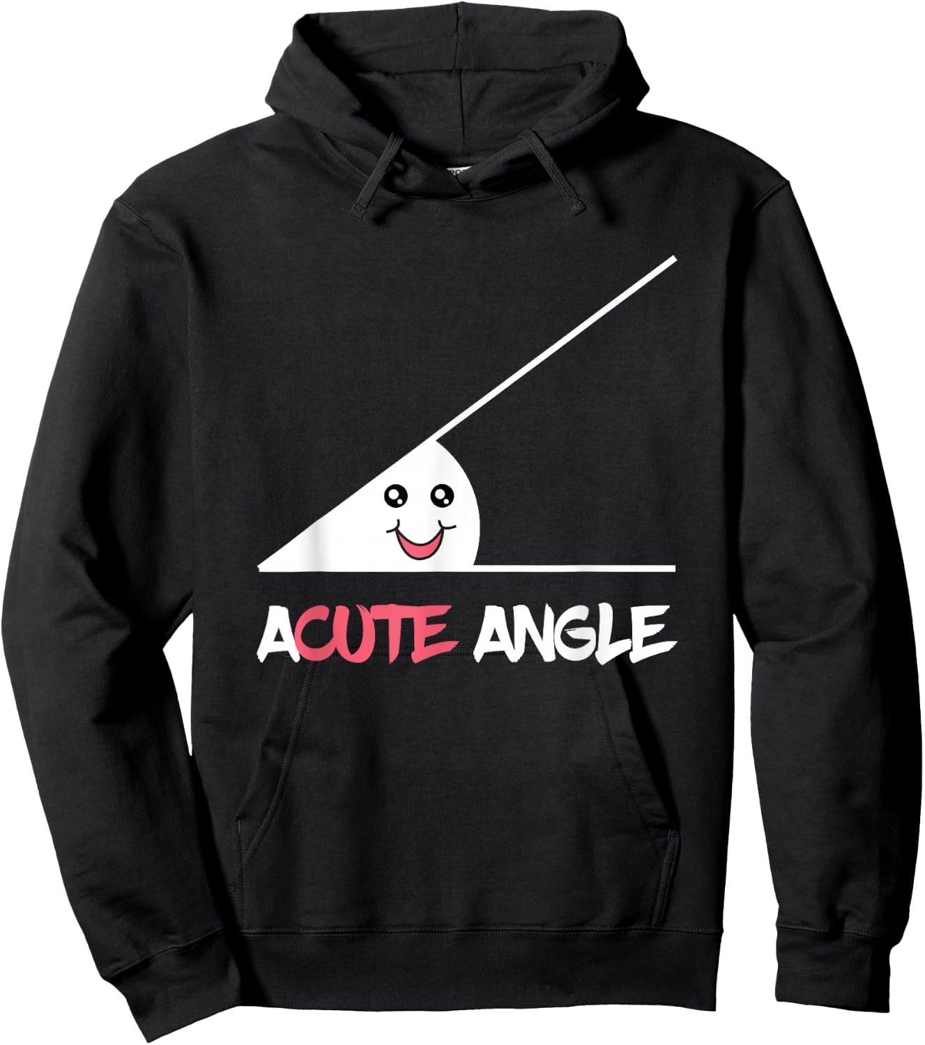 Funny Acute Angle Triangle Geometry Geometric Science Math Hoodie - Hoodie | Black