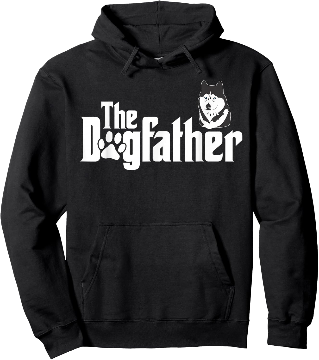The-Dogfather Husky Puppy Owner Dog Parent Hoodie - Hoodie | Black
