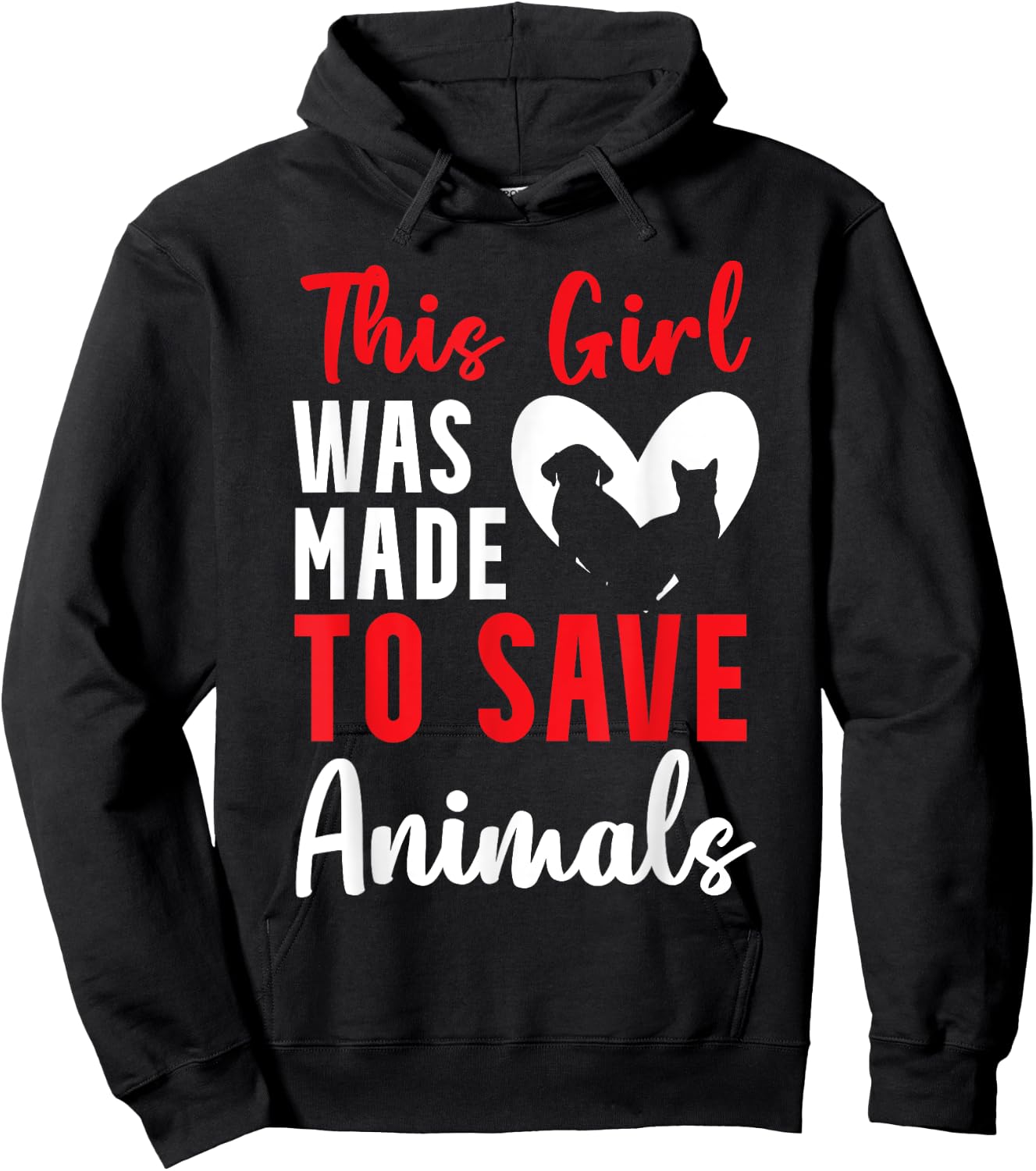 Animal rescuer girl dog rescuer animal rescuer Hoodie - Hoodie | Black