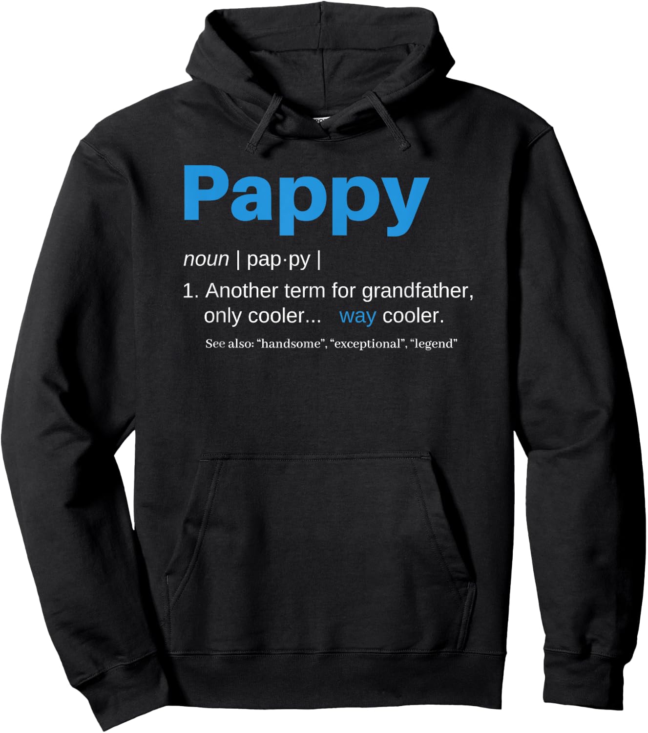 Pappy Gifts Grandpa Fathers Day Definition Birthday Hoodie - Hoodie | Black