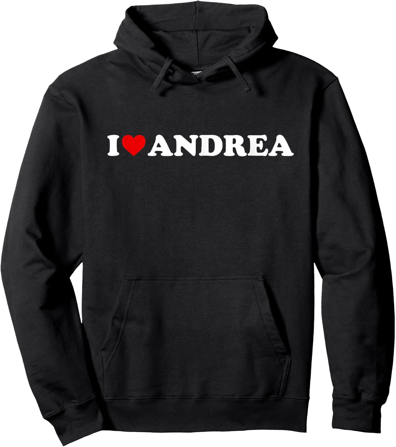 I Love Andrea - Heart Hoodie - Hoodie | Black