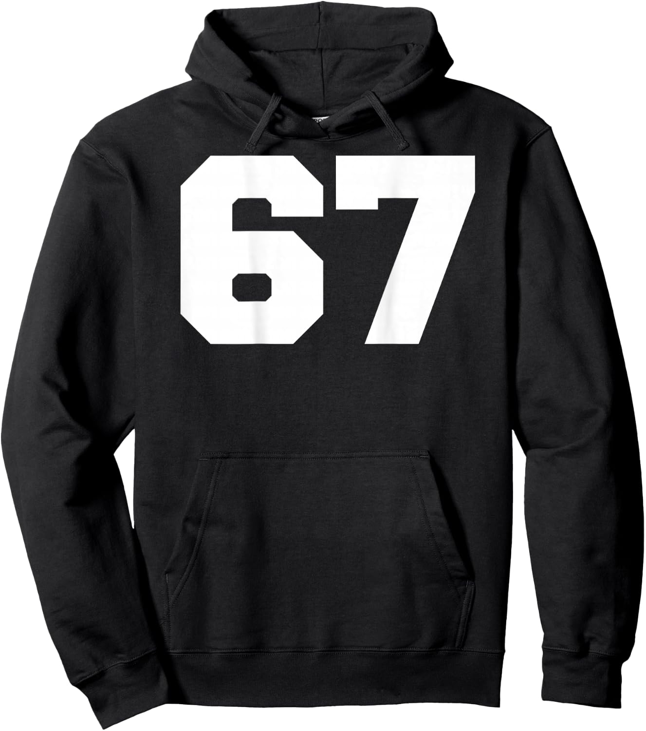 Number 67 Sports Jersey Player #67 Fan Back Print Varsity Hoodie - Hoodie | Black