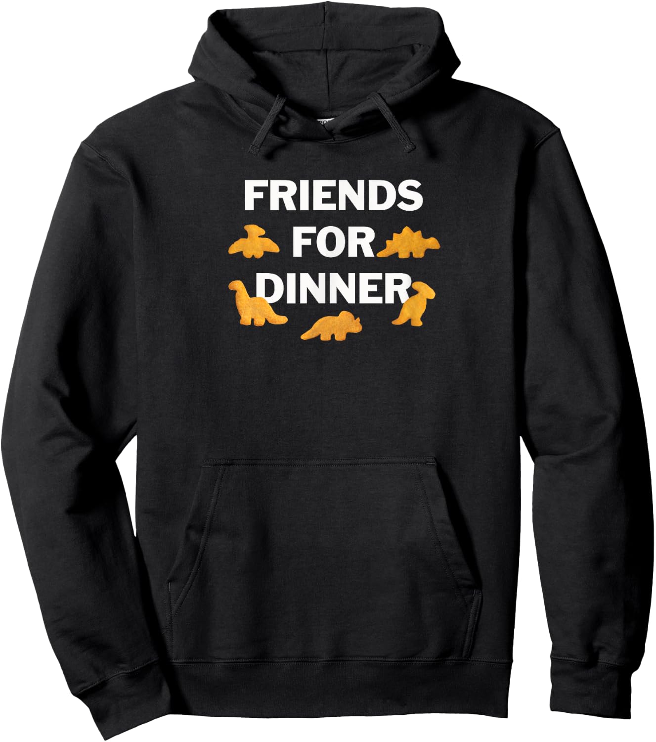 Friends For Dinner Dino Chicken Nuggets Dinosaur Nugget Hoodie - Hoodie | Black