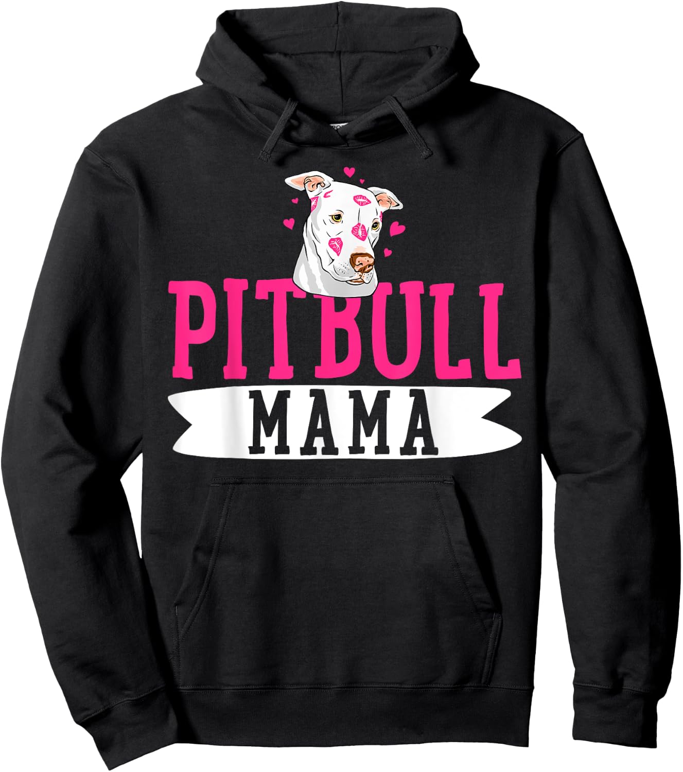Pitbull Mama Pit Bull Terrier Dog Pibble Owner Mother's Day Hoodie - Hoodie | Black