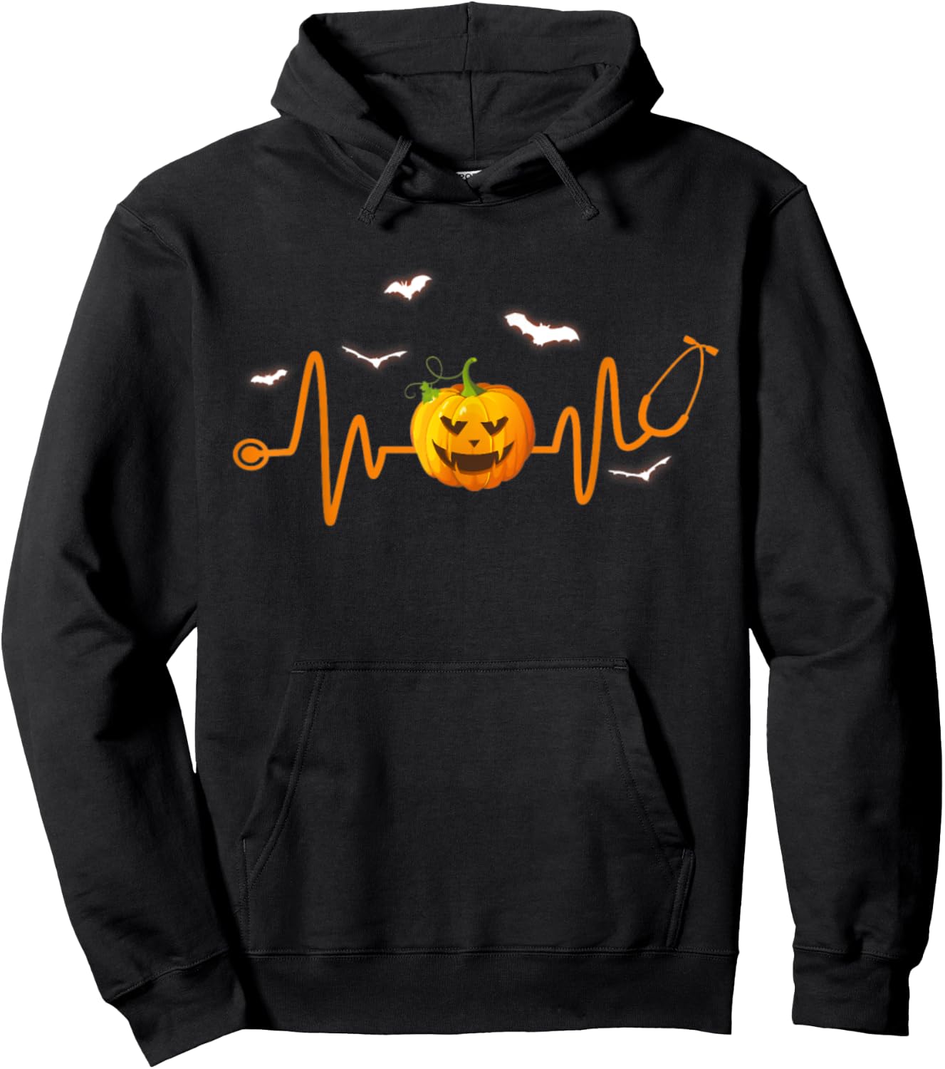 Cardio ECG Heart Beat Funny Nurse Doctor Halloween Costume Hoodie - Hoodie | Black